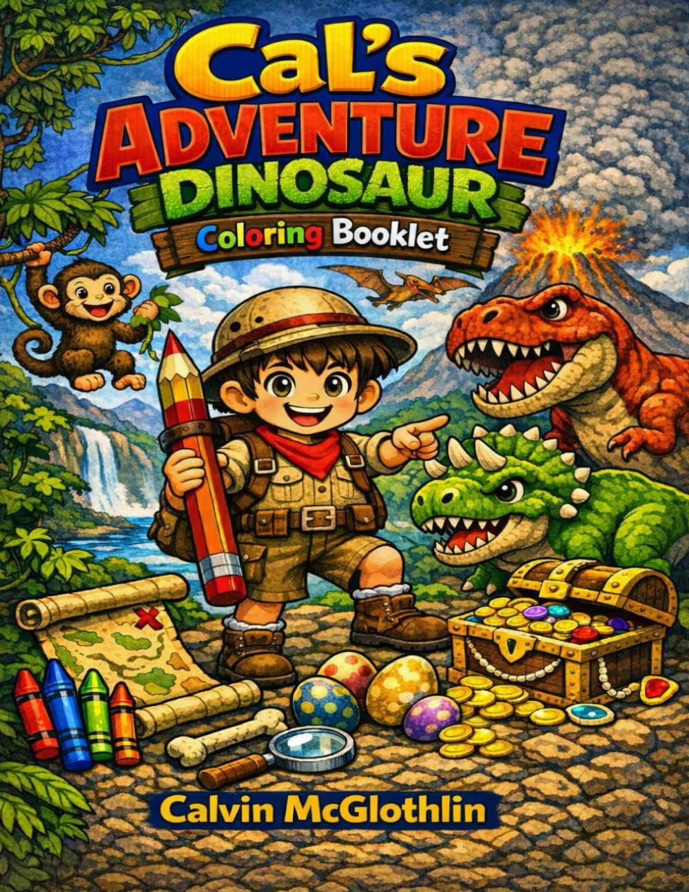 Cal's Adventure Dinosaurs Coloring Booklet