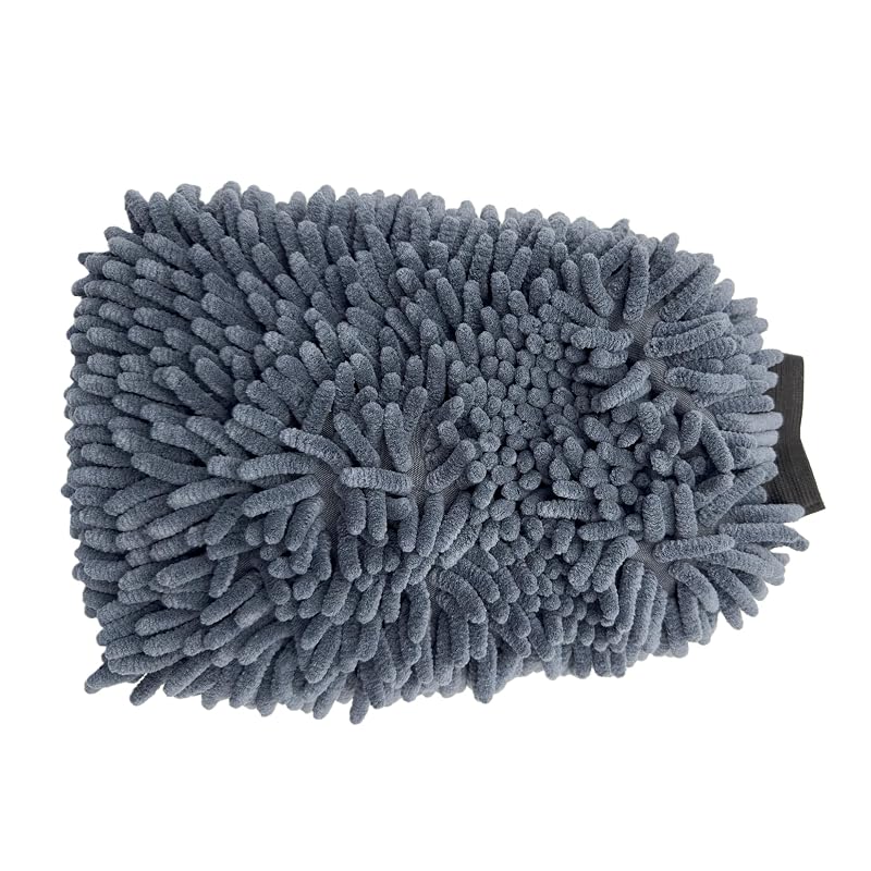 Luva de Microfibra Chenille Cinza Extra Grande para Lavagem Automotiva BLINGOBLING SPTZ039