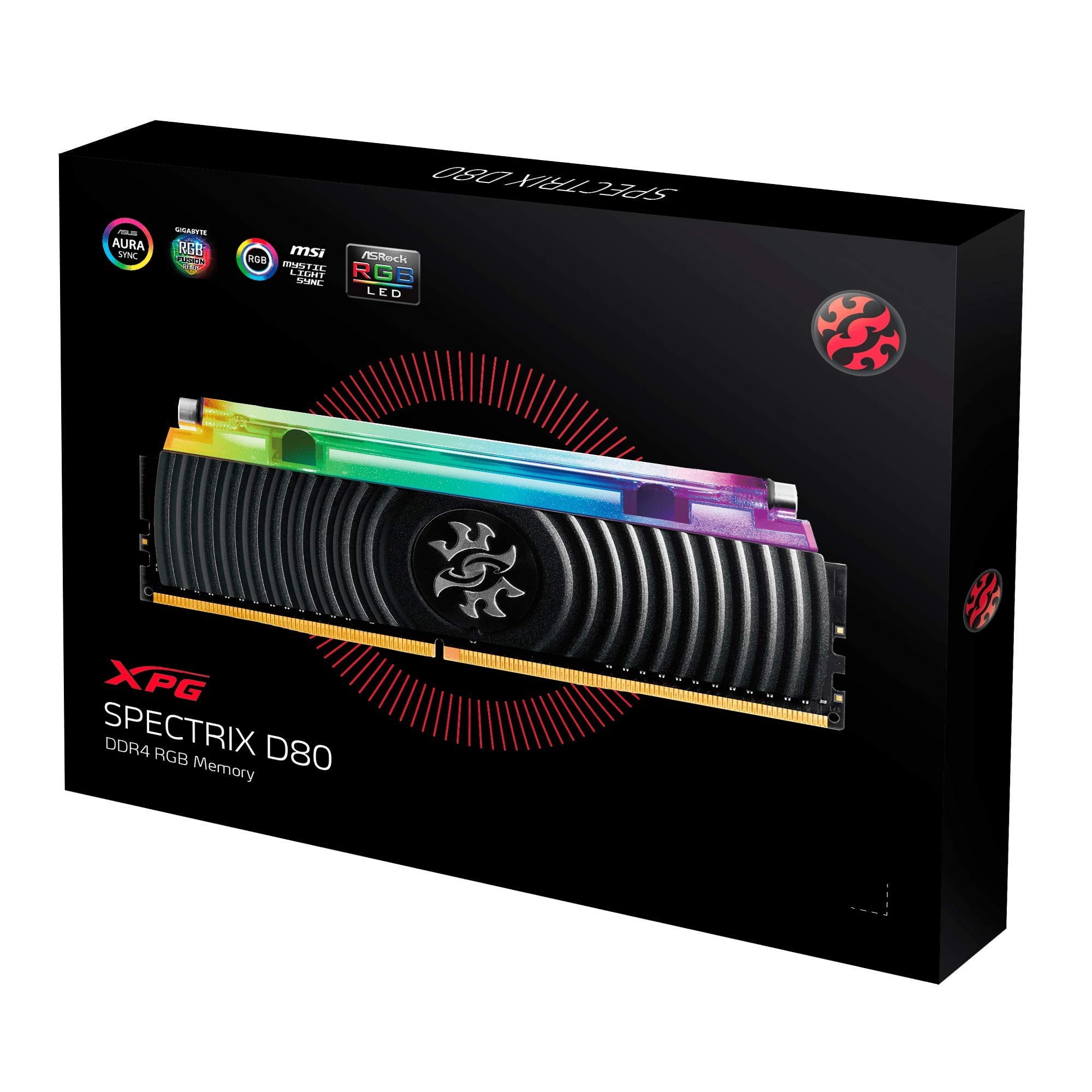Memoria U-DIMM DDR4 08GB/3200 XPG Spectrix D80 RGB | Amazon.com.br