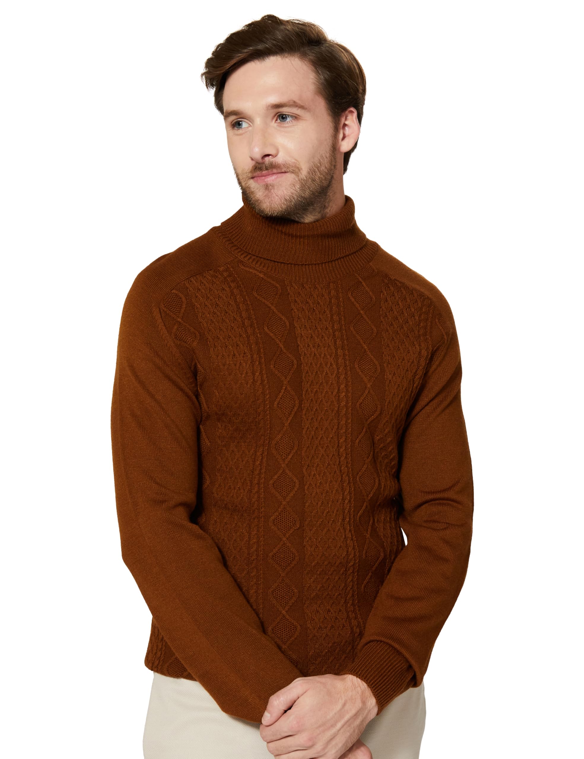 Men's Casual Acrylic High Neck Sweater