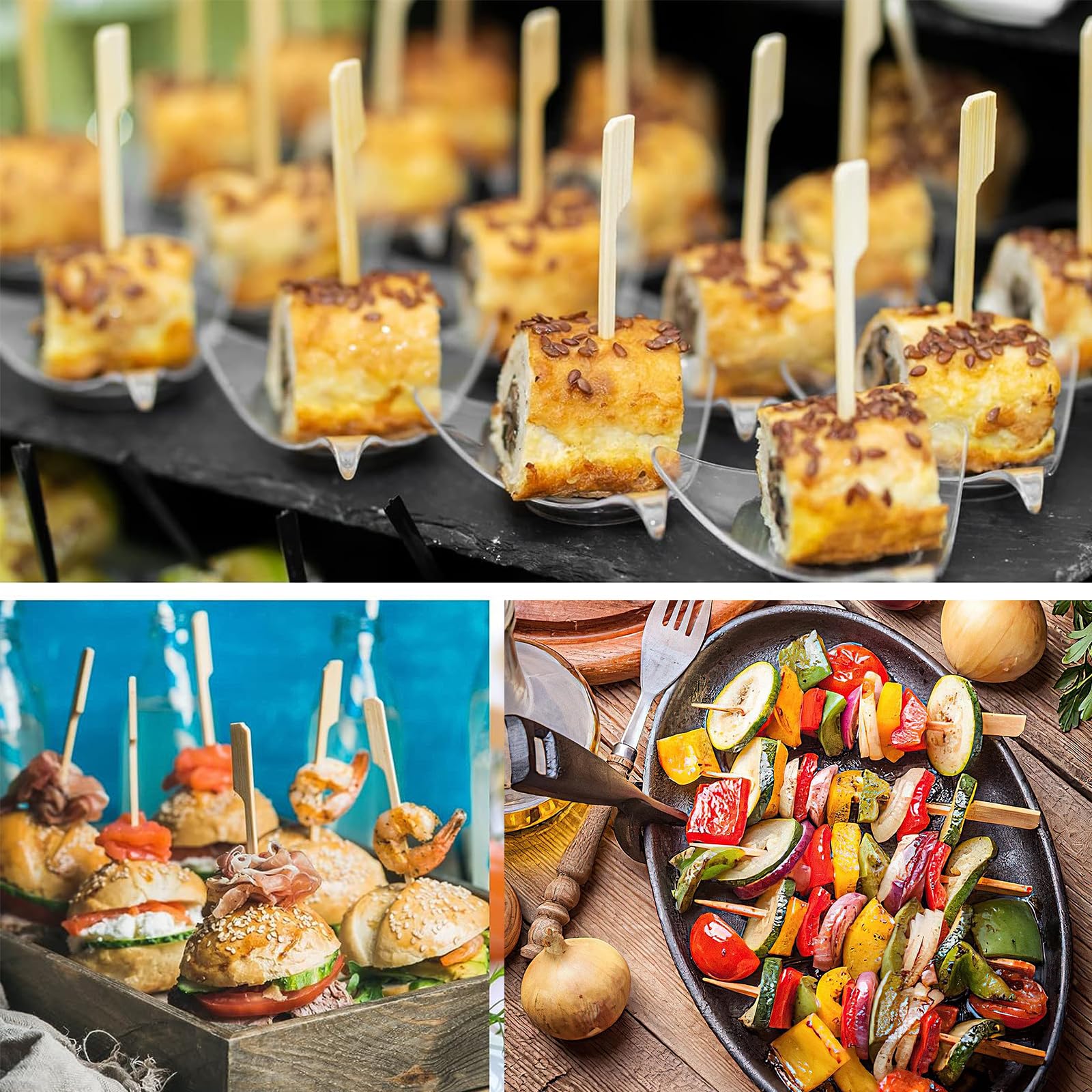 Pique En Bois Lot De 100 Brochettes à Cocktail En Bois Avec