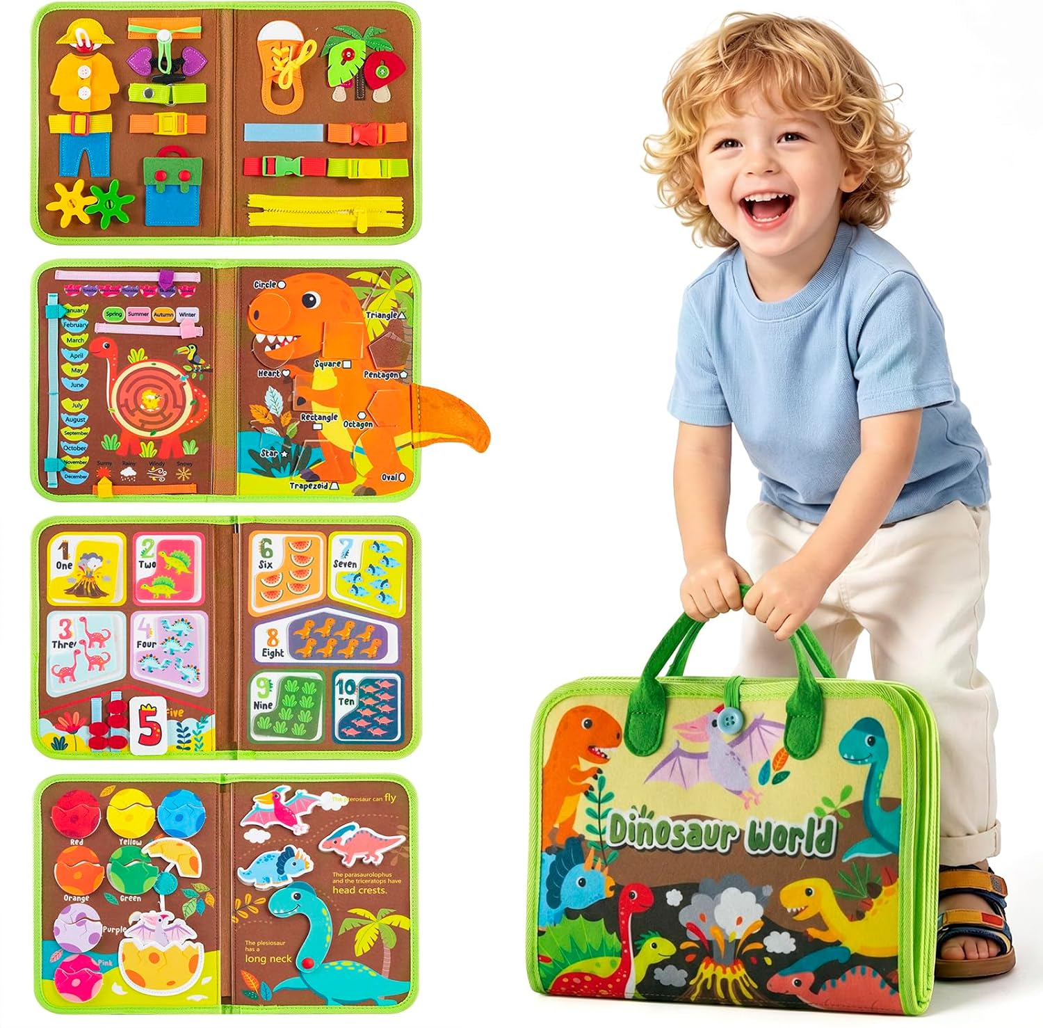 Busy Board Montessori Toys for 2 Year Old Boy Girl Birthday Gift Busy Book