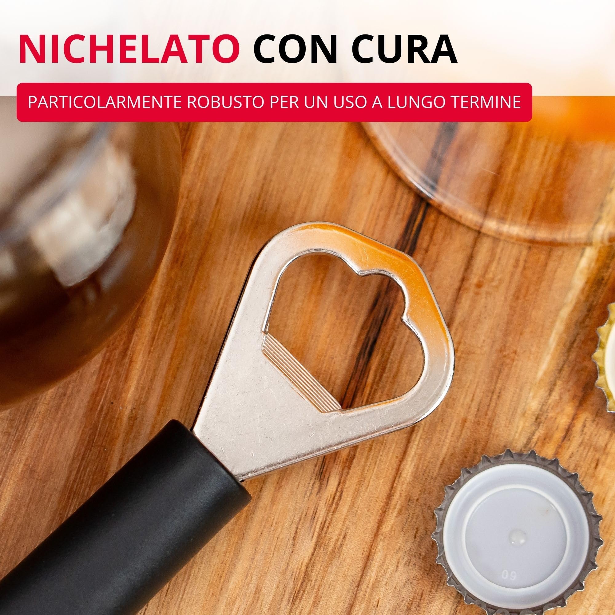 Westmark Apribottiglie, Lunghezza: 17 cm, Acciaio/Plastica, Gentle, Nero, 28082270