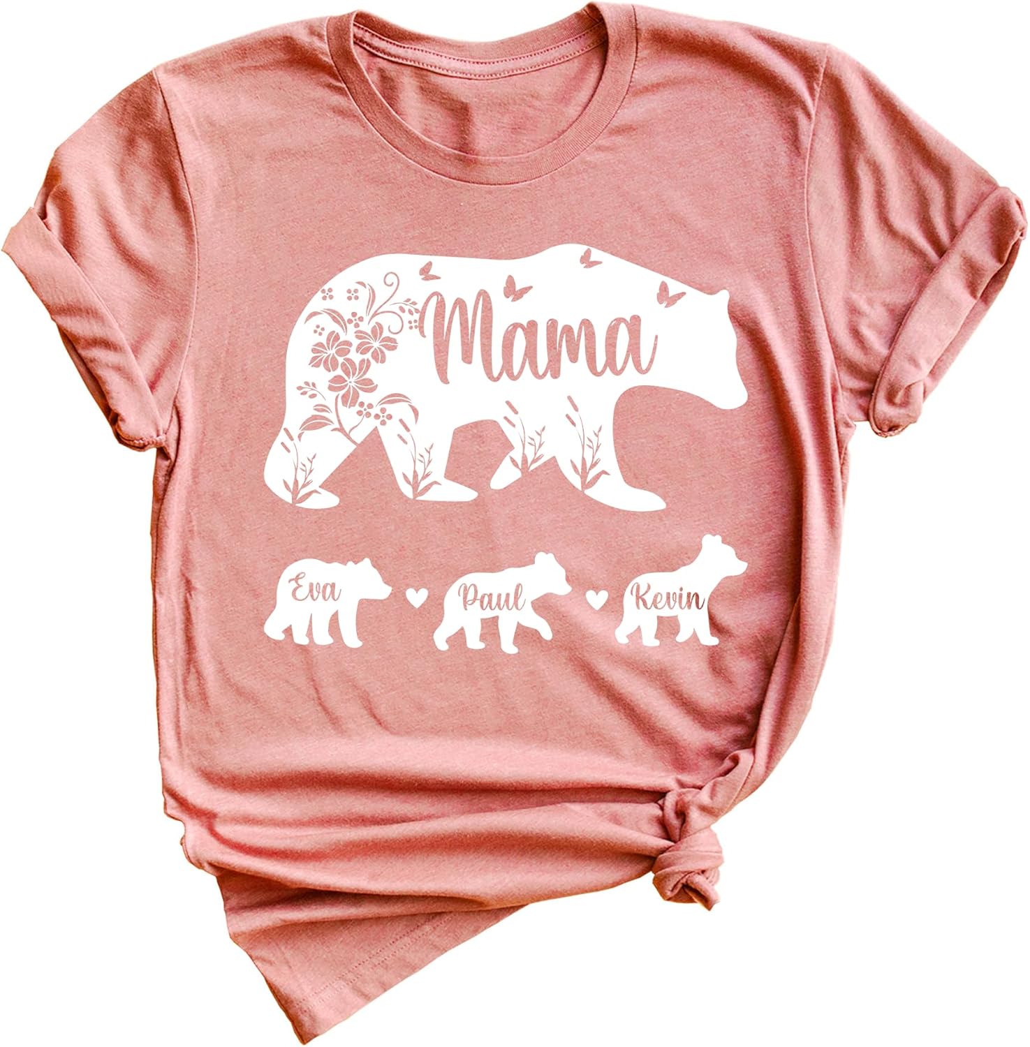 Personalized Mama Bear Shirt, Graphic Mama Bear Valentines Shirt with Kids Names, Customized Mothers Day Wife T-shirt, Custom Anniversary Mama Shirt, Birthday Shirt for Mom, Mother's Day Gift - Image 3