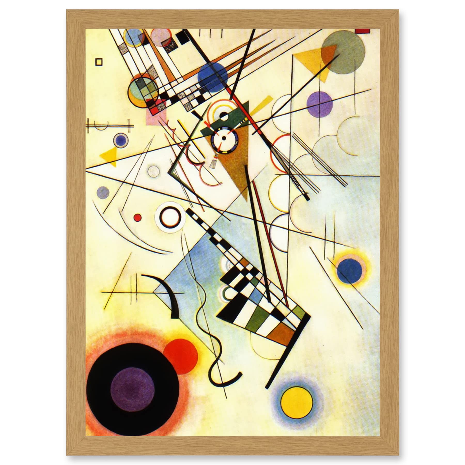Artery8 Kandinsky Composition VIII A4 Artwork Framed Wall Art Print