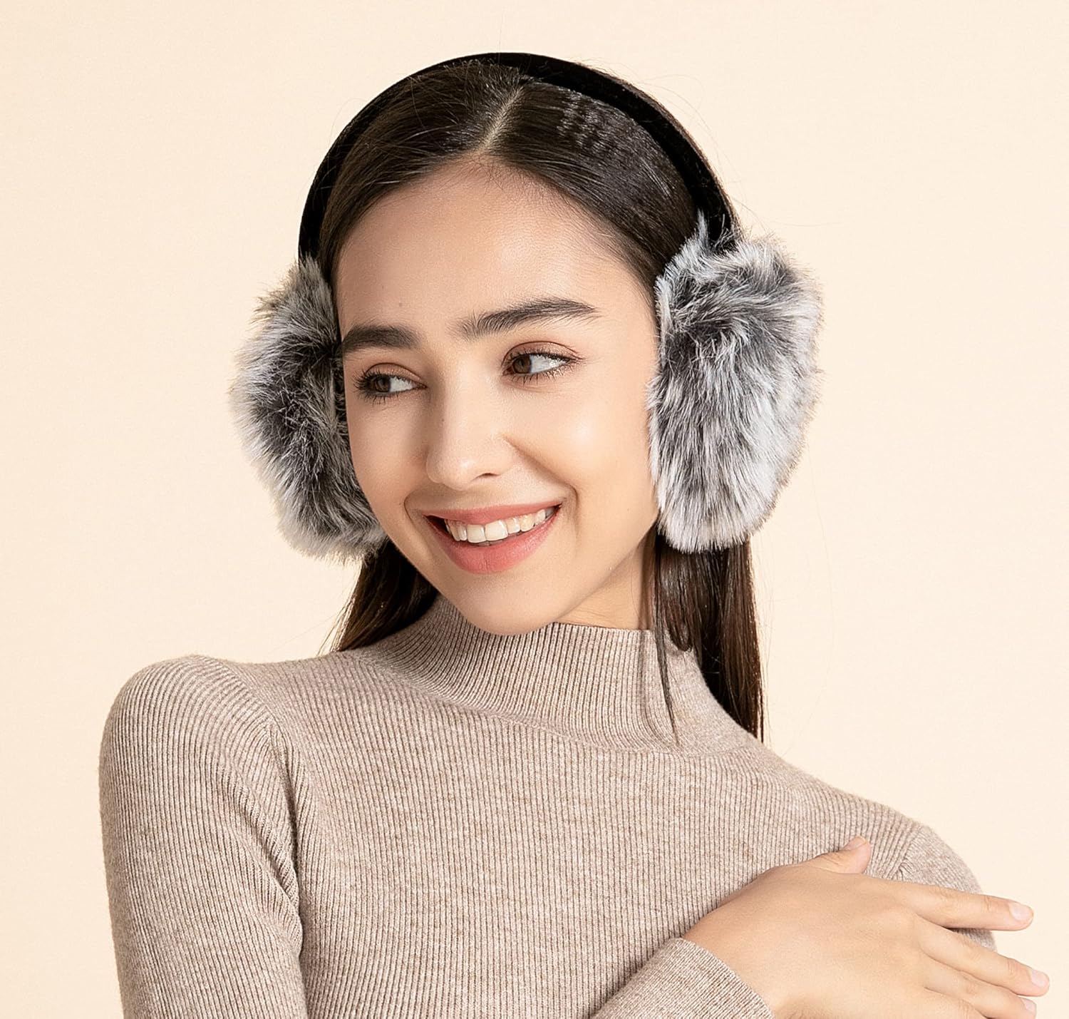 ZLYC Womens Girls Winter Fashion Adjustable Faux Fur EarMuffs Ear Warmers - Image 4