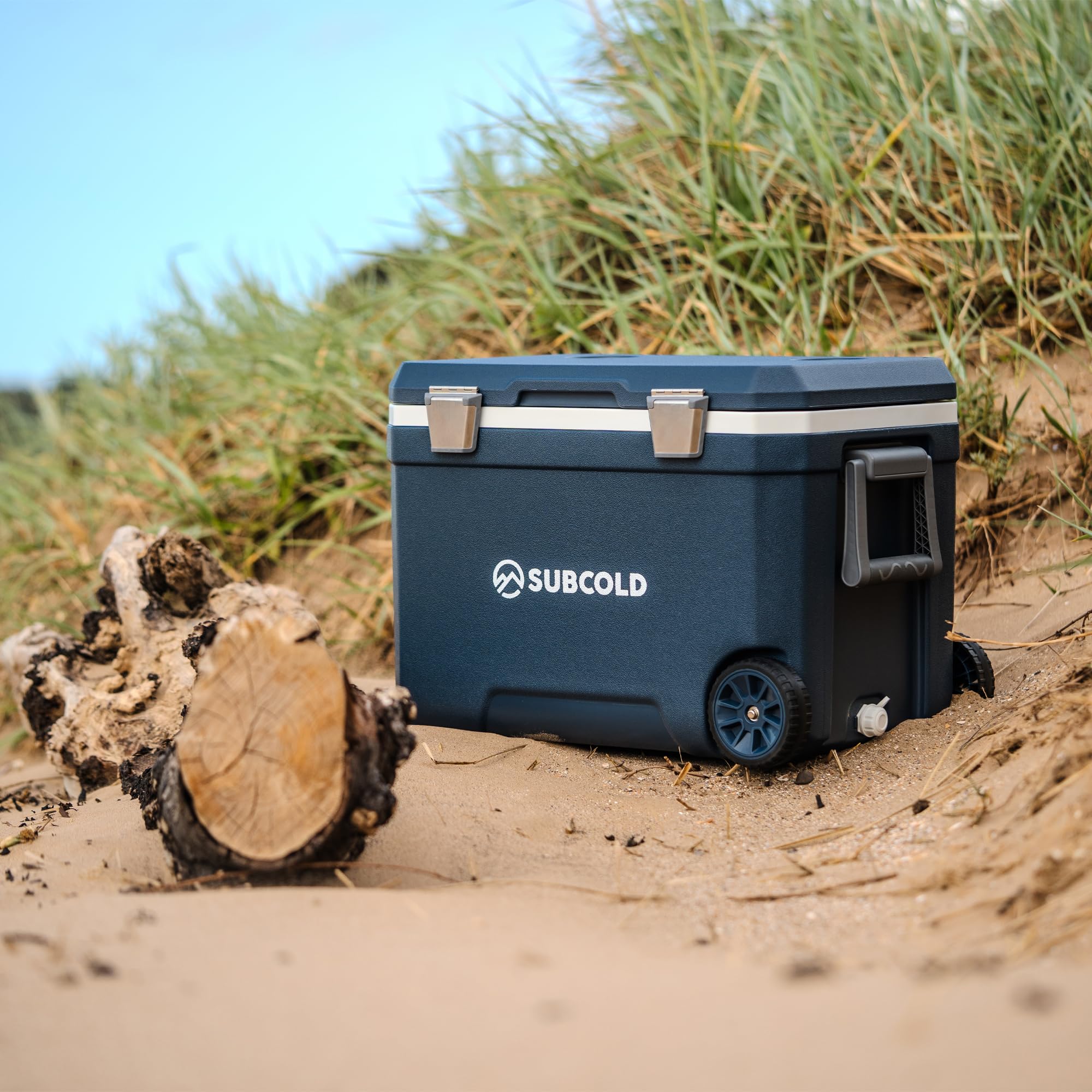 Subcold MOBI45 - Borsa frigo con ruote, grande, isolata, 45 l, con manici e scarico, refrigeratore per viaggi, auto, campeggio e attività all'aperto, rimane fresco per 3 giorni, isolamento in schiuma