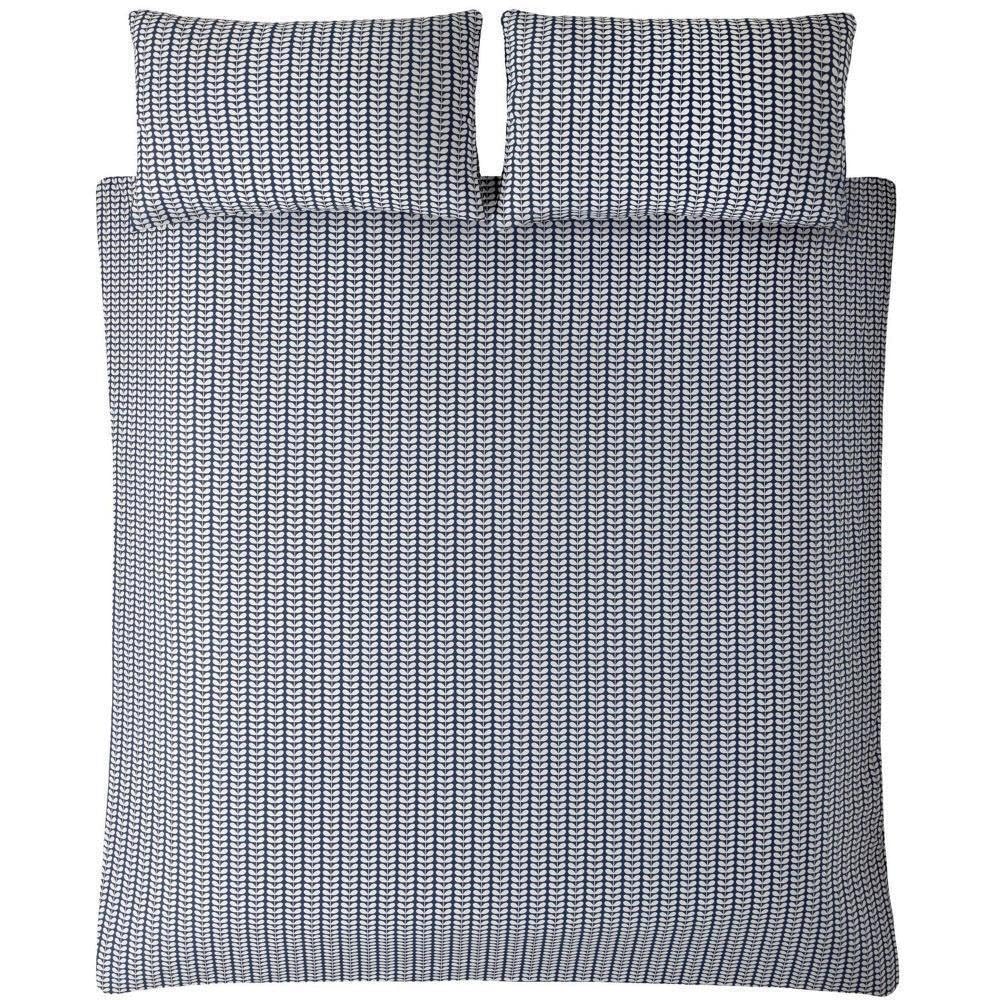 Orla Kiely Tiny Stem Whale Blue Bedding: Super King Size Duvet Cover (260cm x 220cm)