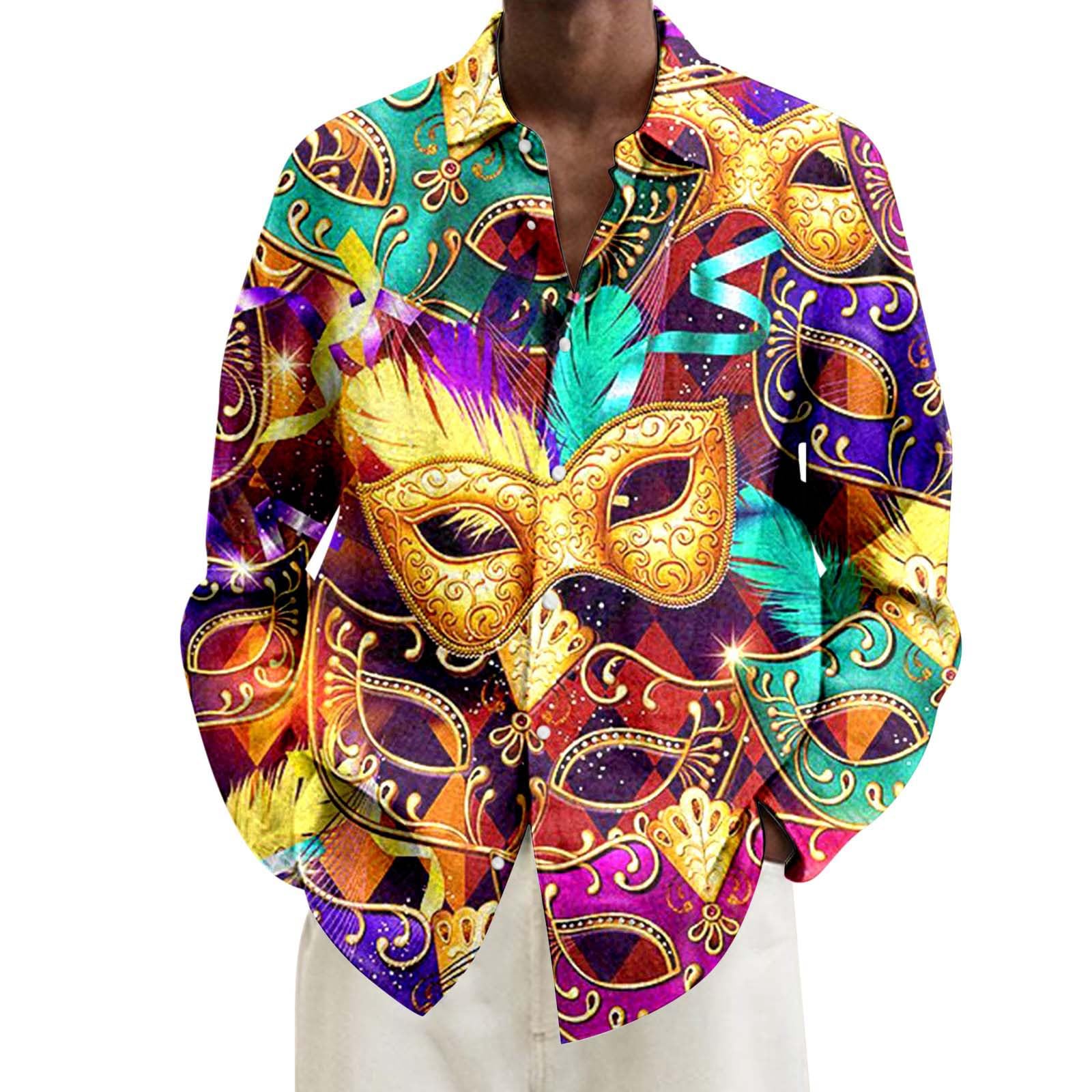 Men's Shirts T Shirt Men Sequin 90s Rave Fancy Dress 80s Long Sleeve Disco Outfits Funny Holiday Carnival Manches Longues T-Shirts Ugly Mens Shiny Costume Mardi Gras Mask Tshirt Sparkly Blouse 70s