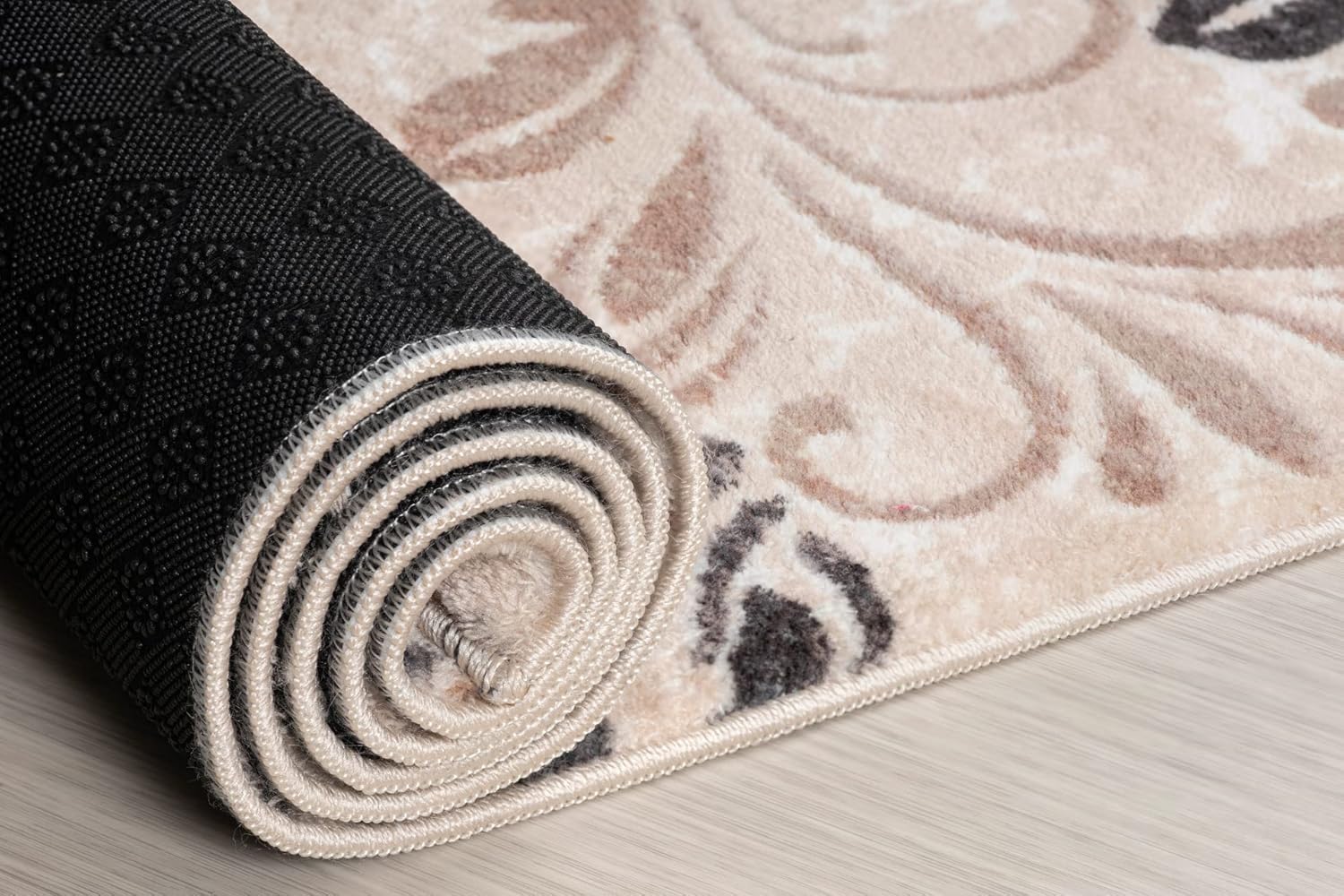 Custom Length, Slip Resistant Modern Floral Carpet Runner Rug Mat for Entry Hallway Kitchen Laundry, Machine Washable, Light Weight, 26 inch x 6 feet