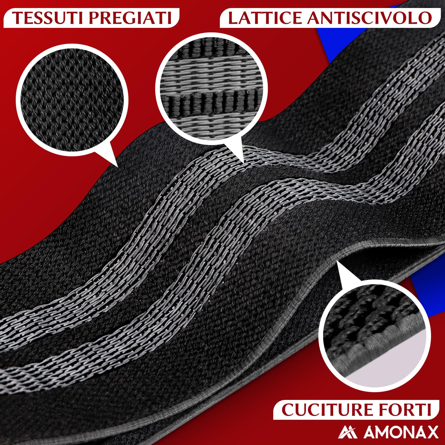 Amonax Fasce Elastiche Fitness in Tessuto da Donna, Glute Band Elastici Fitness, Booty Band Fasce per Esercizi Squat, Fitness Attrezzi Casa, Bande Fitness Fianchi e Gambe