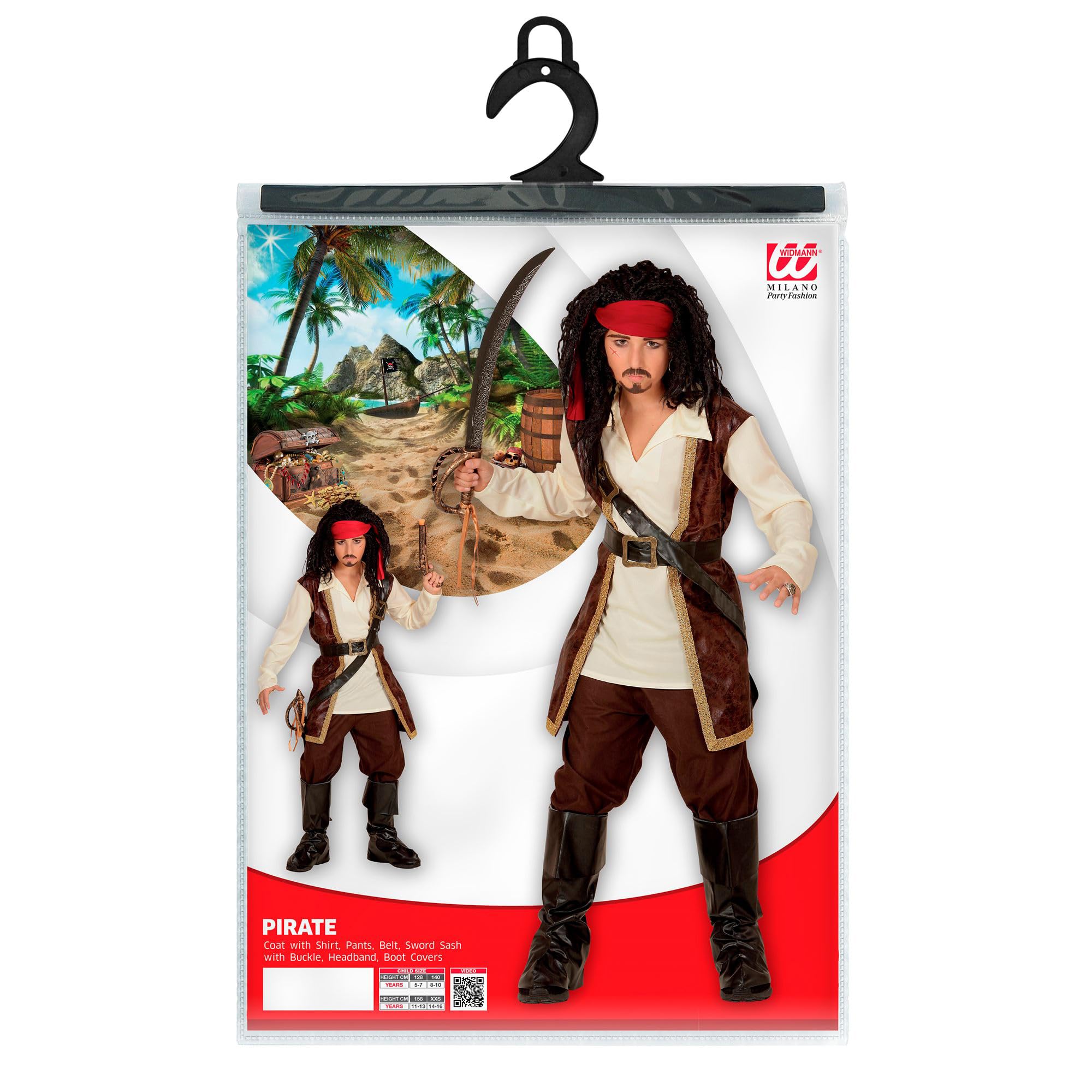 W WIDMANN MILANO Party Fashion - Pirat Kostüm für Kinder
