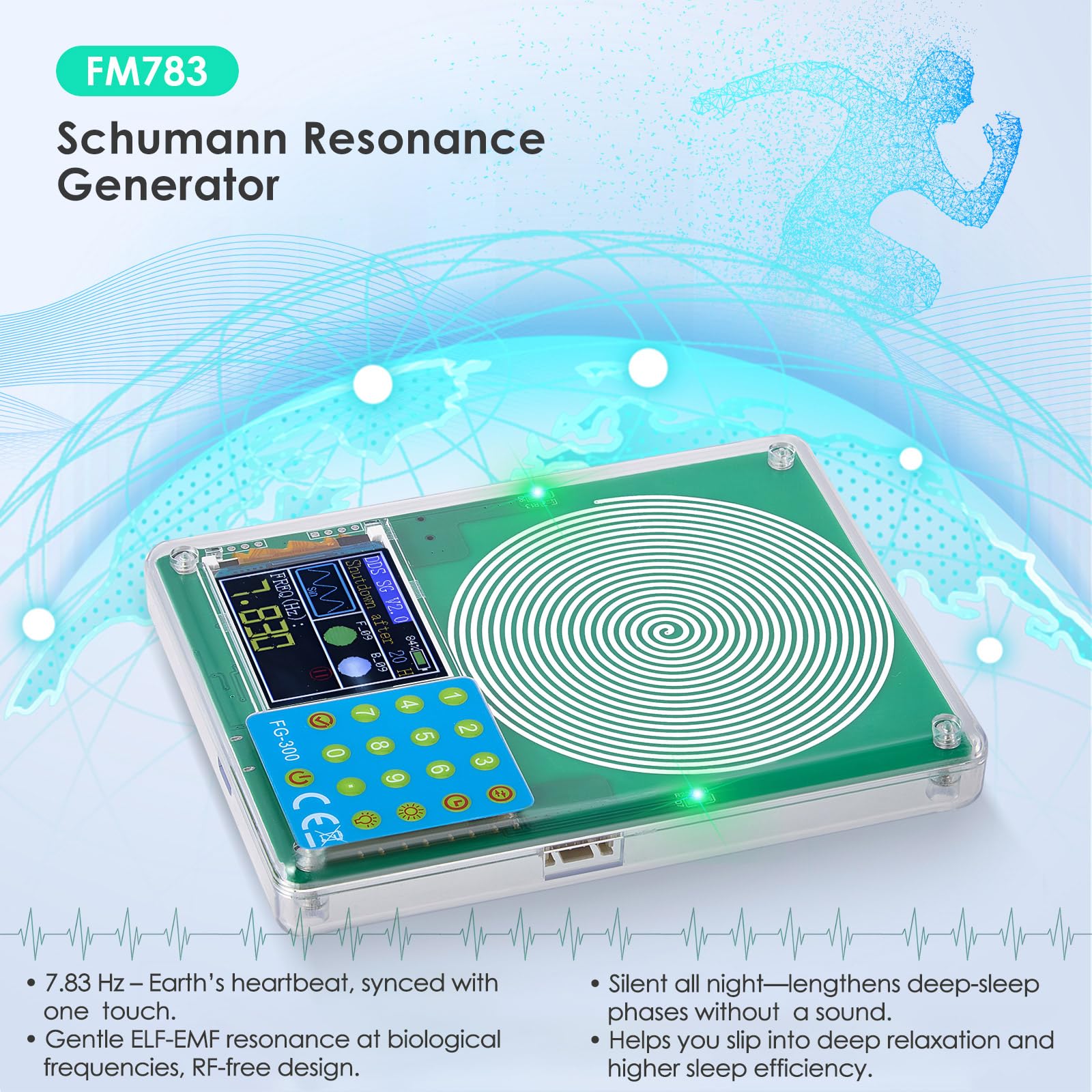 Generador de resonancia Schumann Schumann 7,83 Hz Ultra baja frecuencia generador para la curación Frecuencia 0,001 Hz a 200 kHz ajustable Schumann generador de resonancia de onda sinusoidal