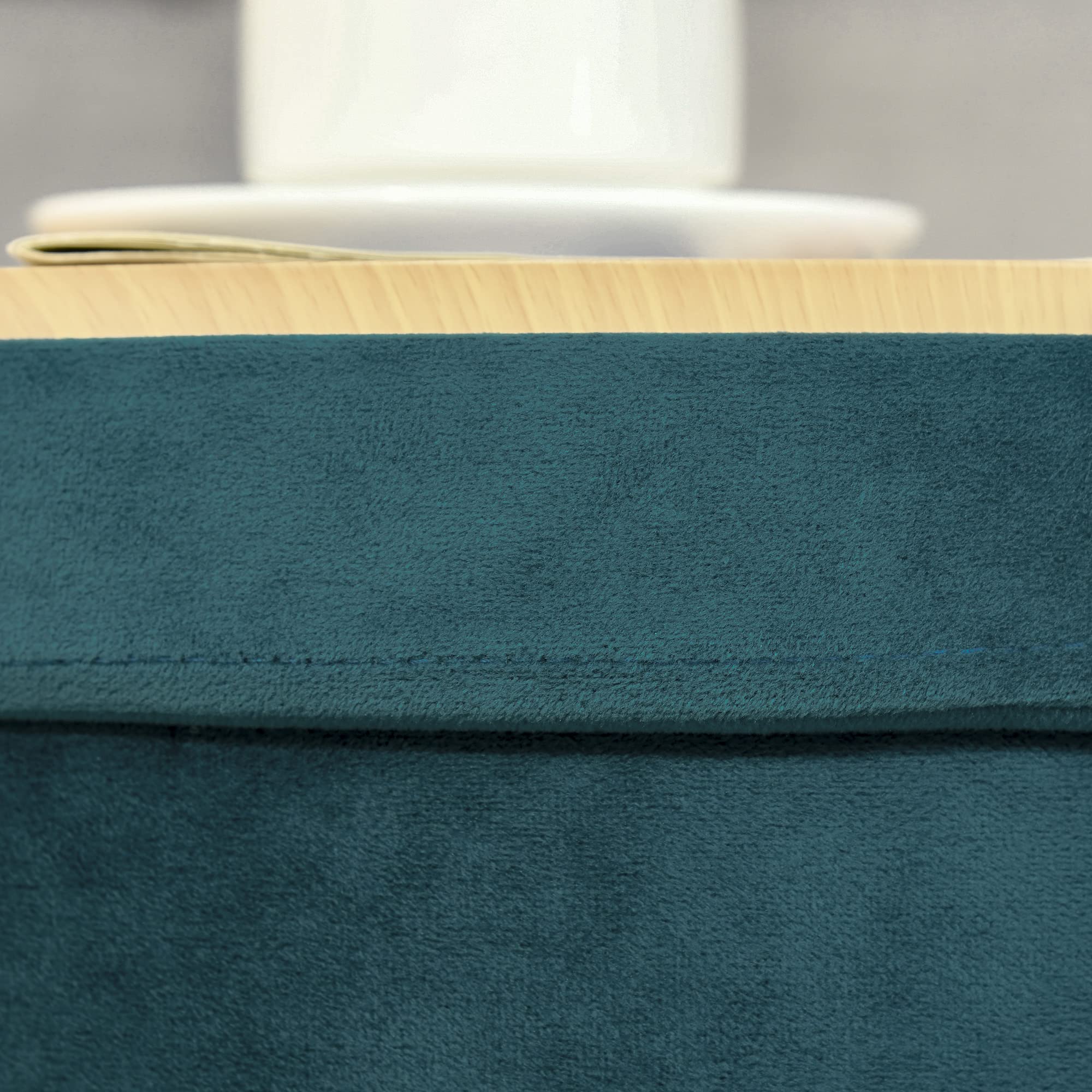 HOMCOM Pouf Contenitore 2 in 1 con Funzione Sgabello 36x36x45cm Verde