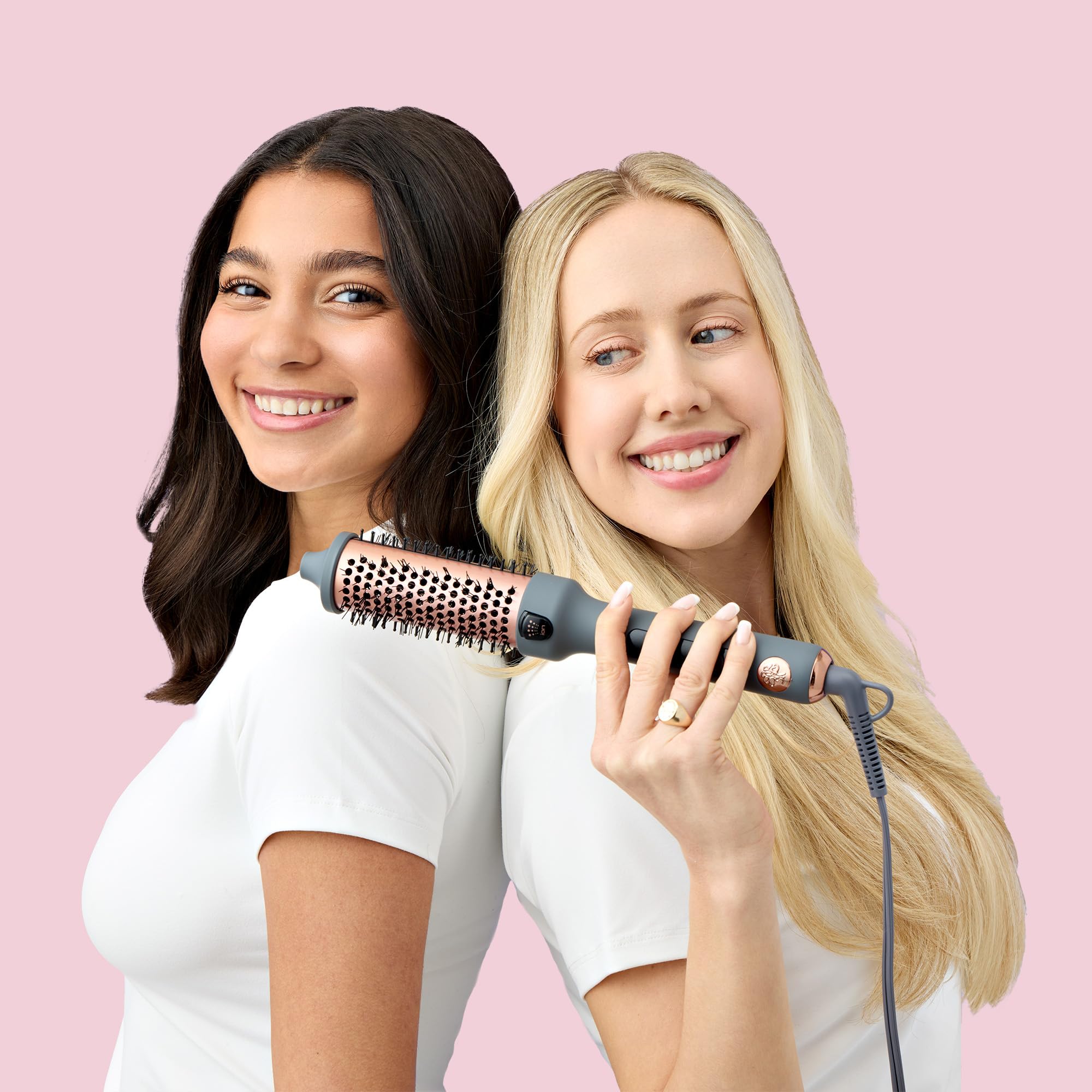 Hairitage Heated Curl Brush, 1.5-Inch Ceramic Tourmaline Thermal Brush