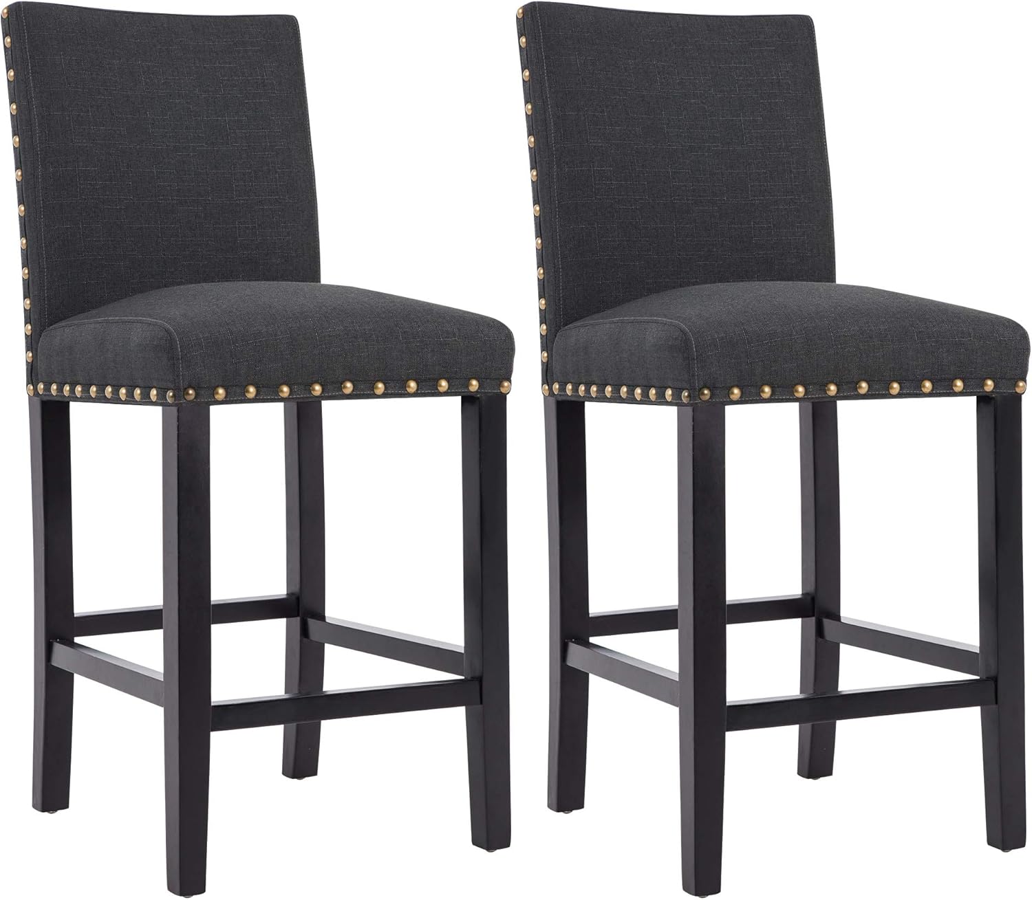 Buy Gotminsi Nailhead 24 Inches Counter Height Stools Upholstered Bar Stools With Solid Wood Legs Buy Gotminsi Nailhead 24 Inches Counter Height Stools Upholstered Bar Stools With Solid Wood Legs