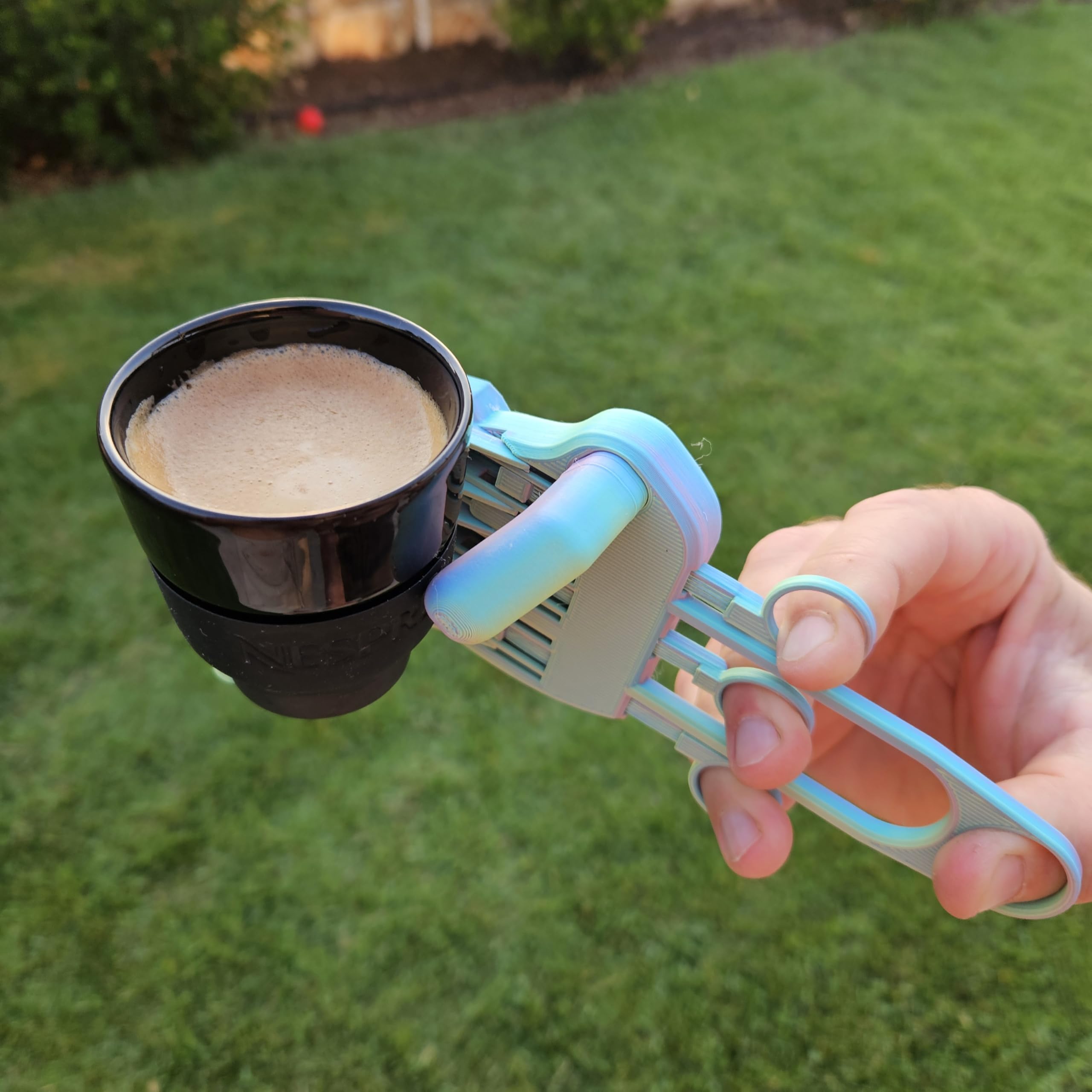 Overengineered Mechanical Hand Toy - 4 Fingers (3D Printed) Black