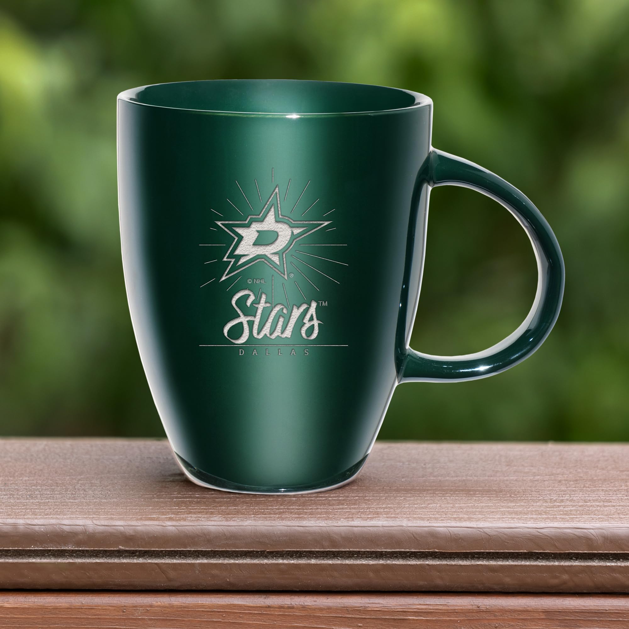 Rico Industries NHL Hockey Dallas Stars Sunburst - Tazza in ceramica con incisione laser, 510 ml