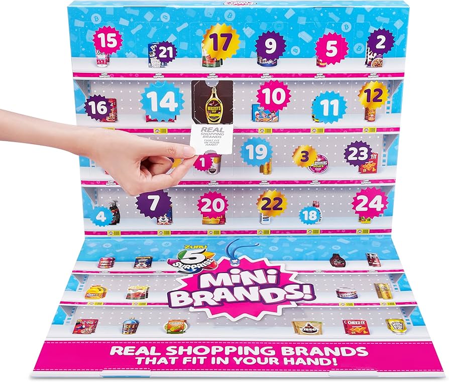 Amazon.com: 5 Surprise Mini Brands Advent Calendar by ZURU - 24 Day Advent  Calendar 2022, Includes 4 Exclusive Minis, Real Miniature Brands  Collectibles : Home & Kitchen