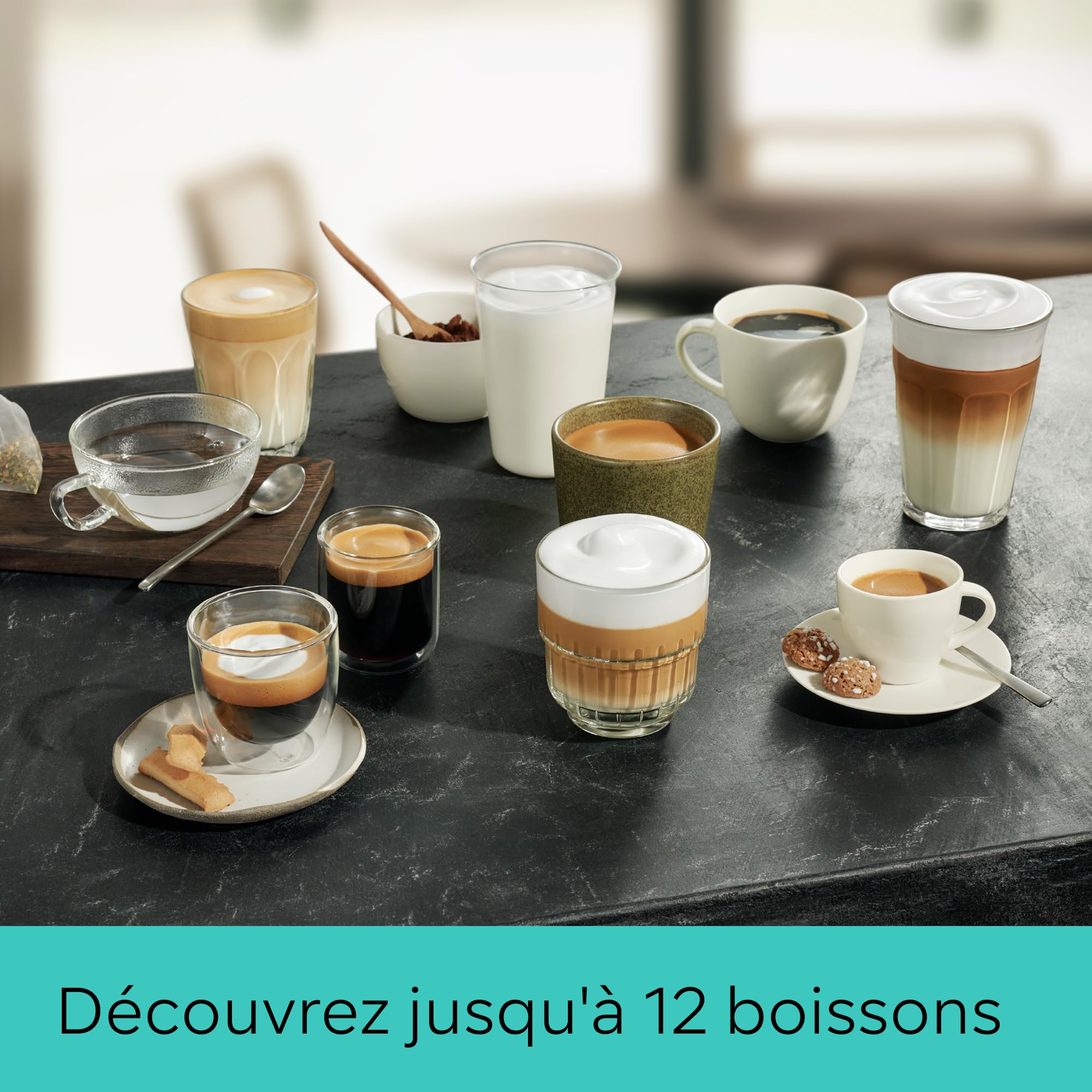 Siemens, machine à café automatique, système de lait, 12 boissons, nettoyage automatique du système de lait, broyeur en céramique, large écran tactile, EQ6 plus s500, TE655203RW