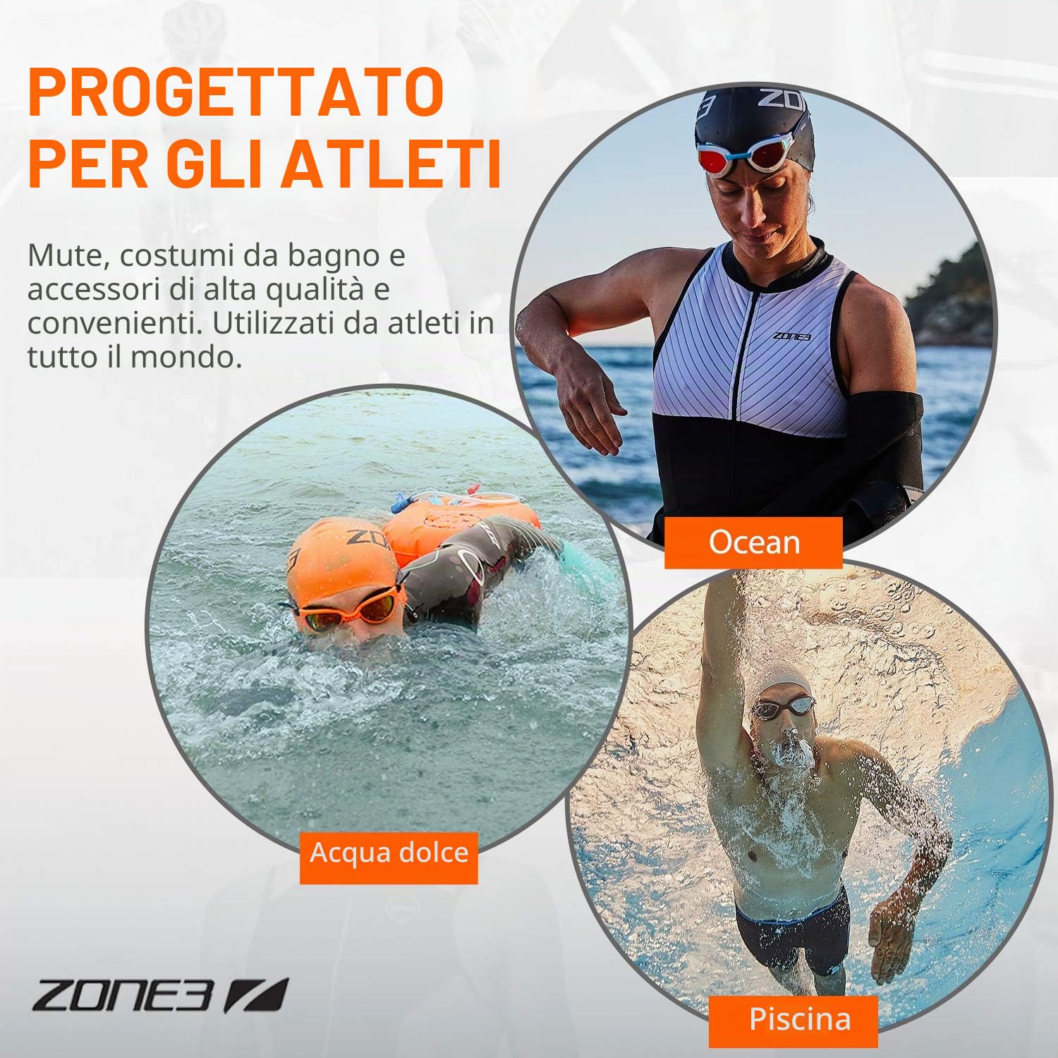 ZONE3 Vapour Gafas de natación Unisex - Adulto (Pacco da 1)