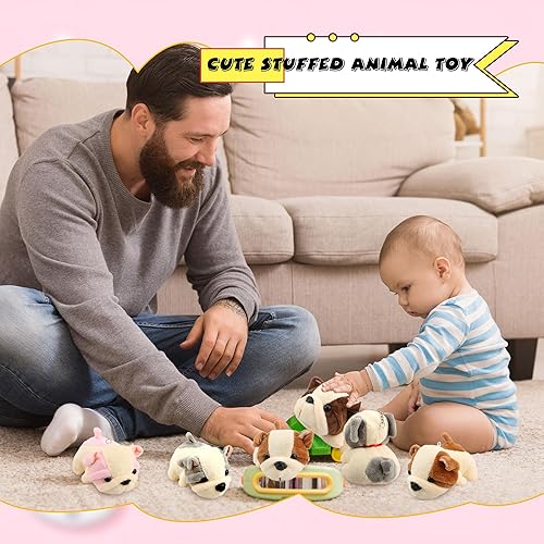 Miniatura 3 de 16 piezas de lindo juguete de peluche de 4 pulgadas, mini juguete de peluche para cachorros, animales de peluche, colgantes para fiestas de