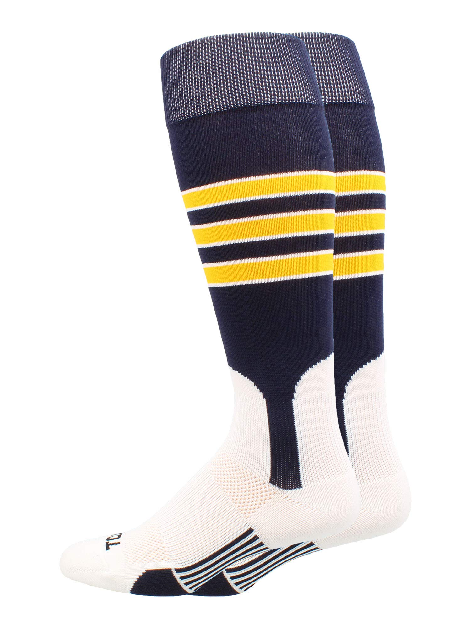 MadSportsStuff Baseball and Softball Stirrup Socks with Stripes Featheredge for Boys Girls Men Women Youth Adult Teams