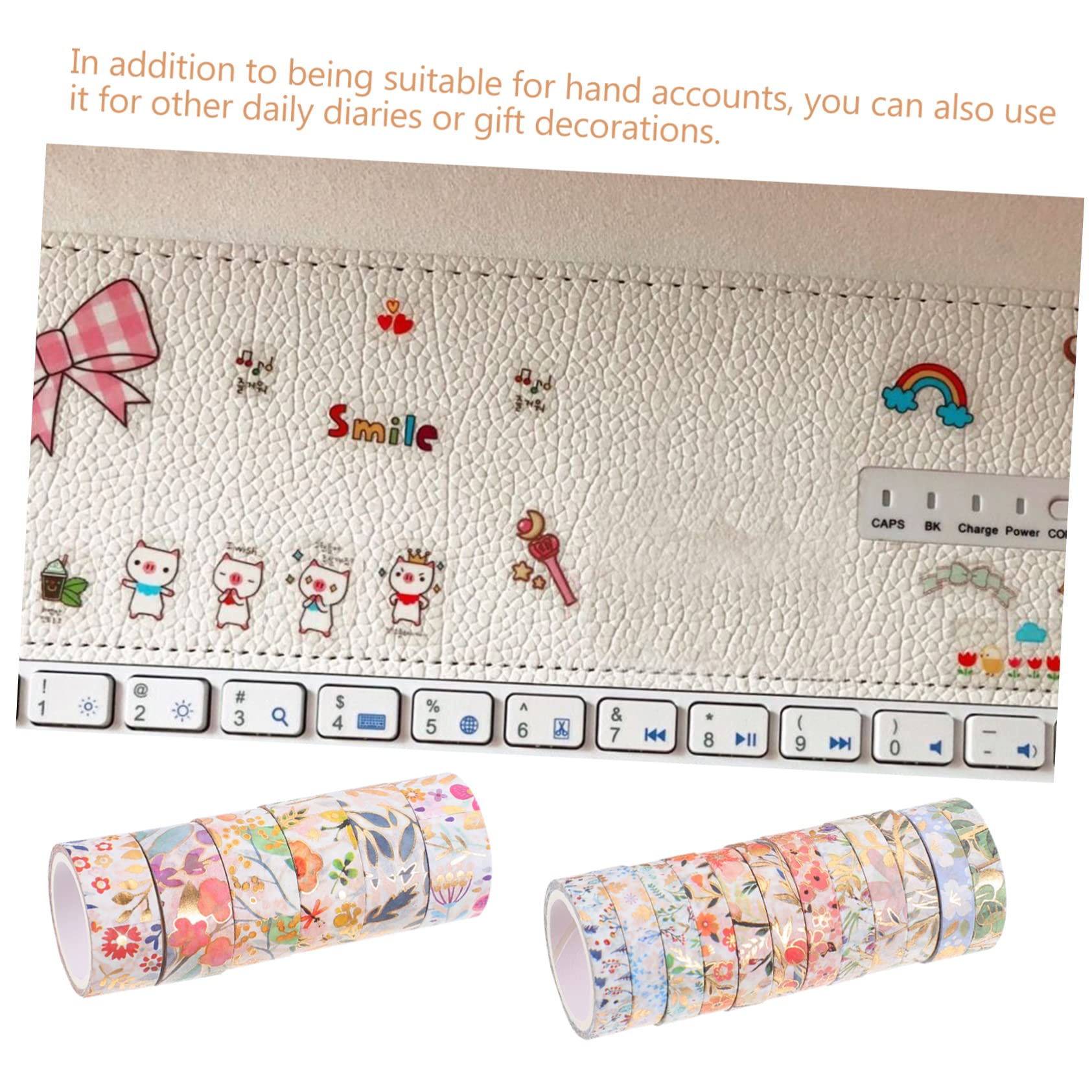 54rollen Washi Tape Mit Bunten Blumenmustern Dekoratives Klebeband Für -handwerke Scrapbooking Notizbuchgestaltung Und Kreative Projekte