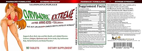 Miniatura 5 de CURVIMORE Extreme - Las píldoras de fuerza extrema 5 en 1 para ampliar los senos más avanzadas y cargadas, mejora de glúteos, relleno de labios y