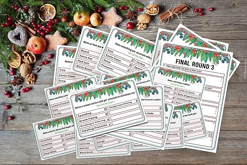 Miniatura 2 de Christmas Friendly Feud Game - Cuestionario de preguntas familiares para la noche de juegos, oficina, clase, diversión grupal - SC03