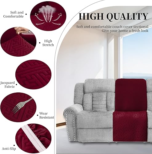 Miniatura 55 de Fundas 100% impermeables para sofá reclinable seccional, fundas para sofá reclinable en forma de L, funda para sofá seccional de esquina en forma de