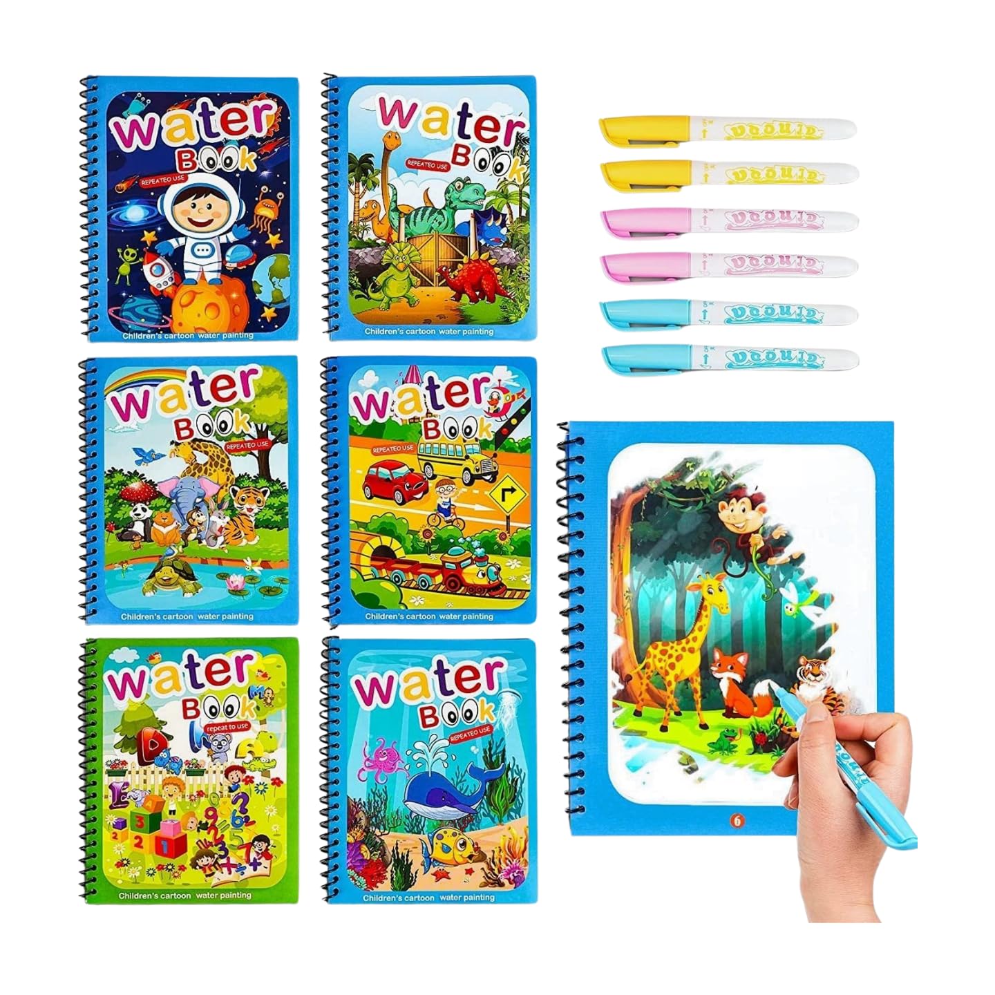 RAHI INDIA - Return Gifts For Birthday For Kids Party Bulk-12 Set Of Water Coloring Books With Kids,Water Doodle Book Toys for Birthday Return Gifts (Set Of 12), Assorted (B0CQ8RT2SY) Amazon Price History, Amazon Price Tracker