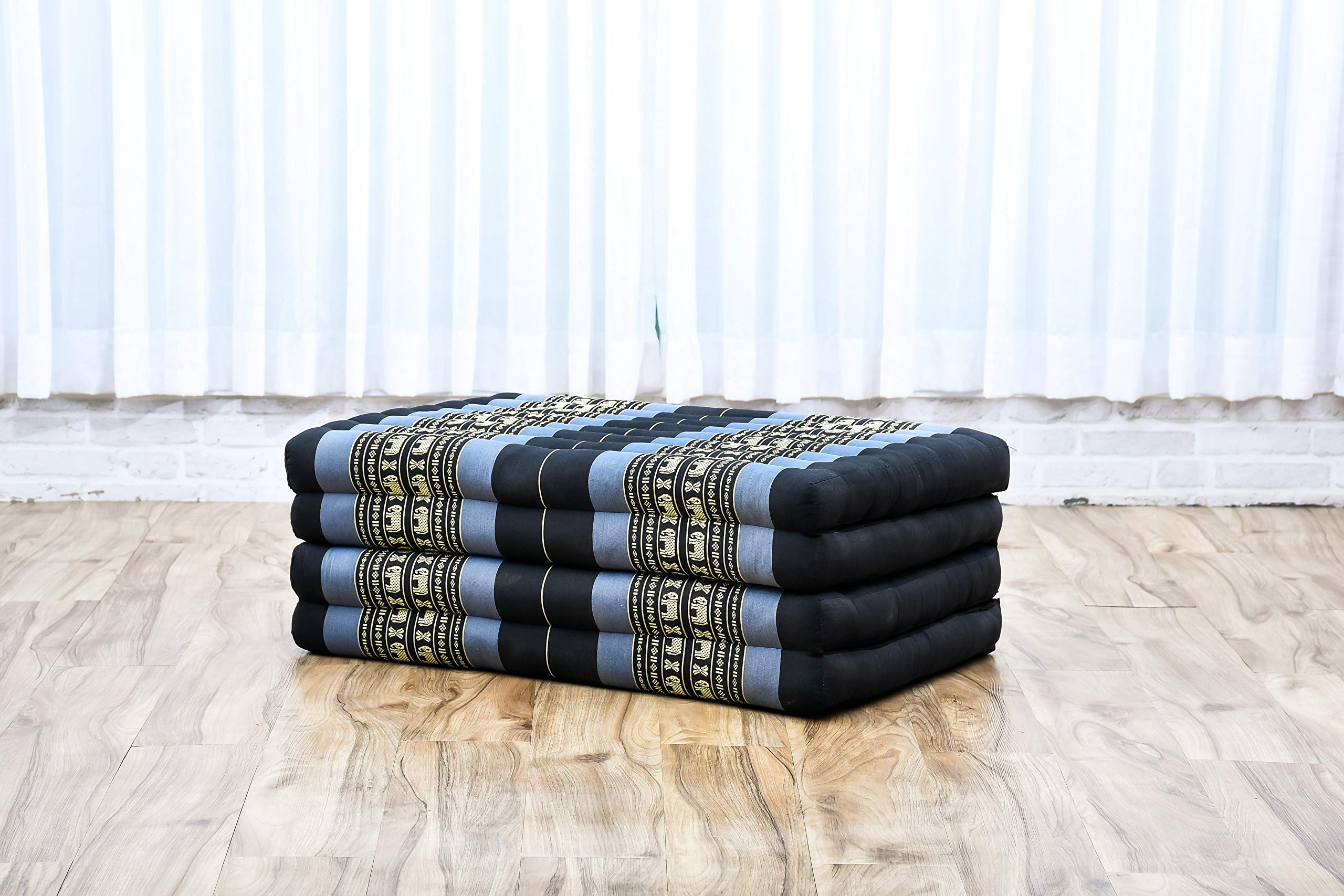 Leewadee Gran Colchoneta Tailandesa Plegable - Kapok Suelo Futon Alternativa para Masaje Thai, Yoga & Meditación