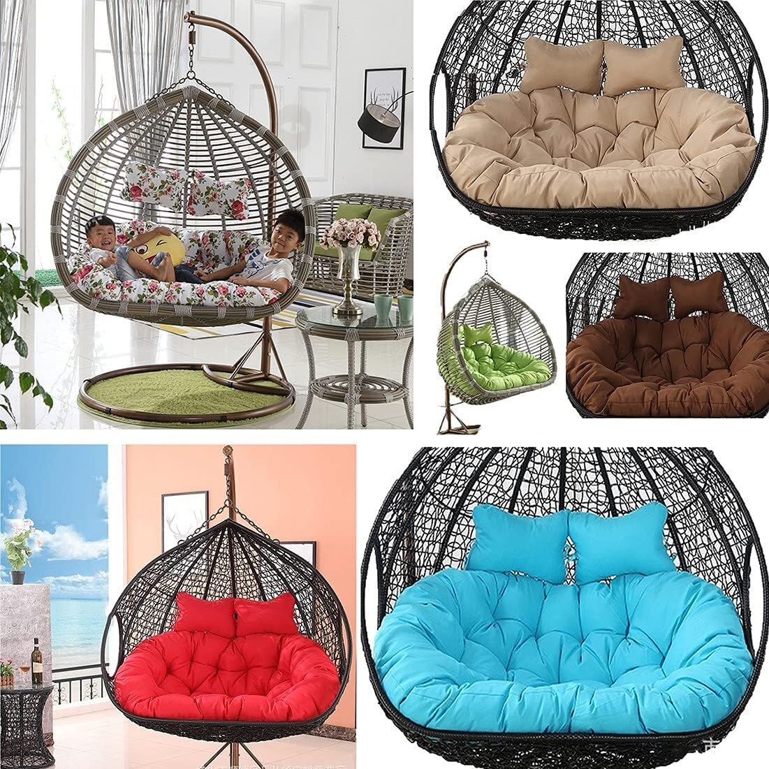 Cuscino Di Ricambio Per Sedia In Vimini, Spesso, Lavabile