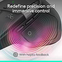 Vista 2 de Logitech MX Master 4, Ergonomic Wireless Mouse with Advanced Performance Haptic Feedback, Ultra-Fast Scrolling, USB-C Charging, Bluetooth, Windows