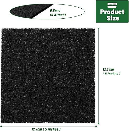 Miniatura 2 de Paquete de 10 filtros cuadrados de compostaje de carbón activado de repuesto para cocina interior, cubeta de compost, encimera y contenedor de