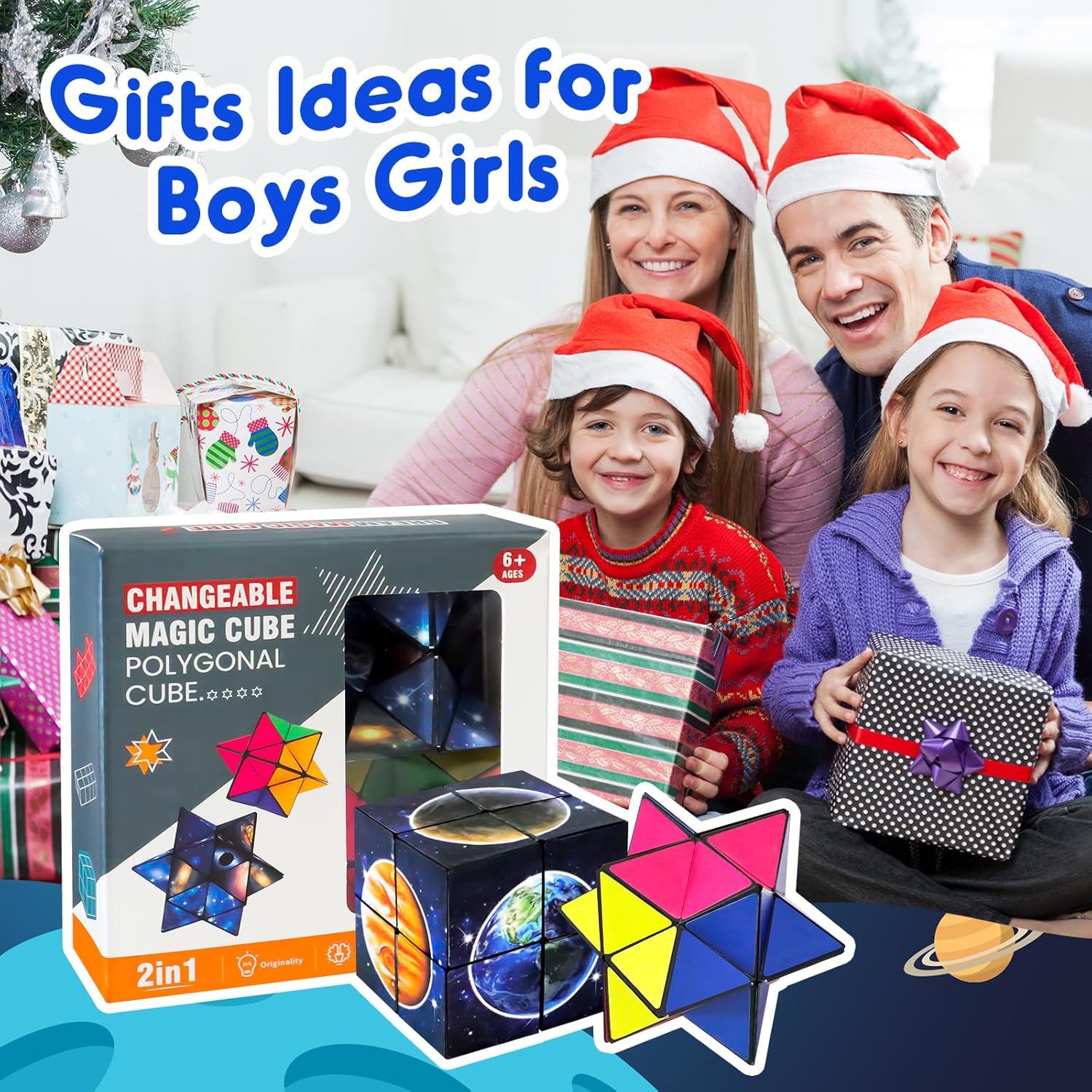 Luaxkpi Toys for Boys Age 6-12 Birthday Gifts for 6 7 8 9 10 Year Old Boy Girls, Fidget Toys Infinity Cubes for Kids 8-12 Cool Fun Magic Cube for Boys Ages 10-12 Years Old Gift Ideas for Teen