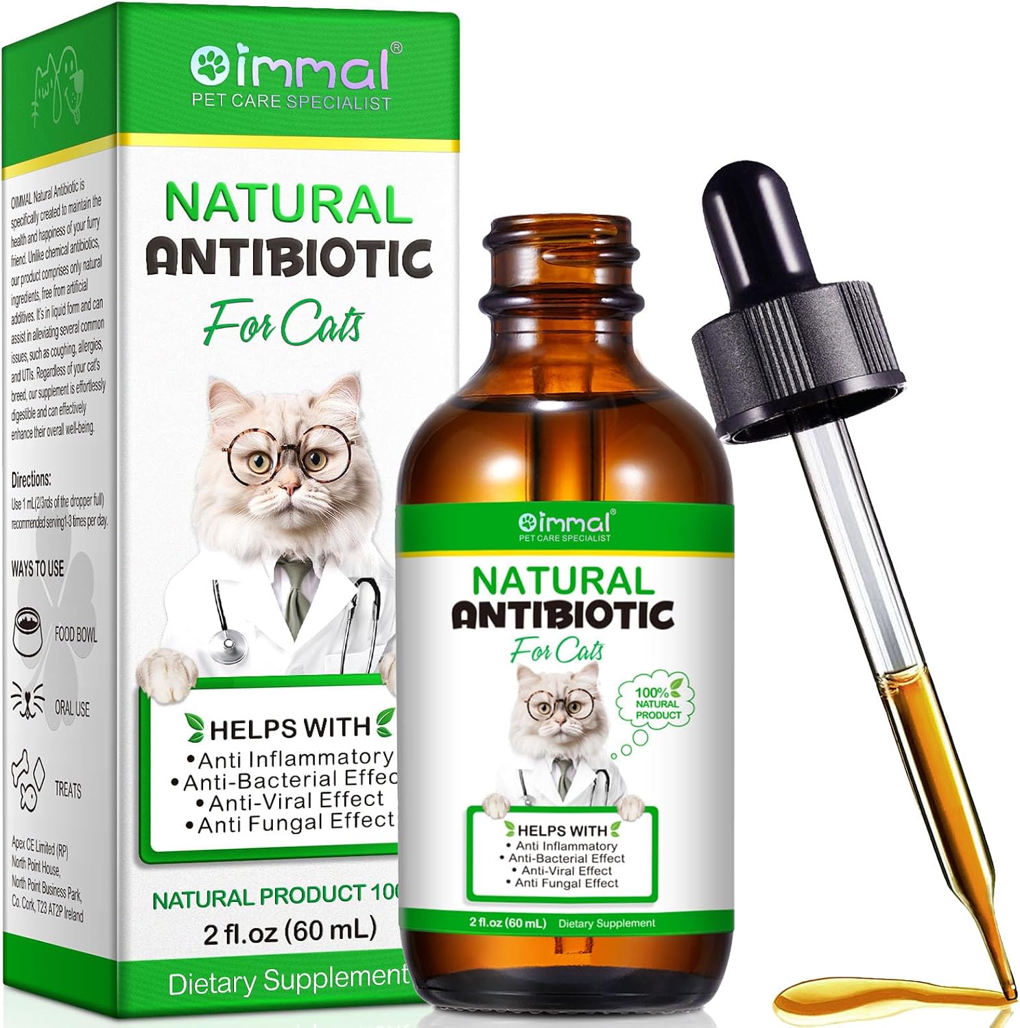Natural Antibiotics for Cats Cat Antibiotics for Allergy & Itching Pet Skin Support Coat Digestion Natural Roasted Chicken Flavor