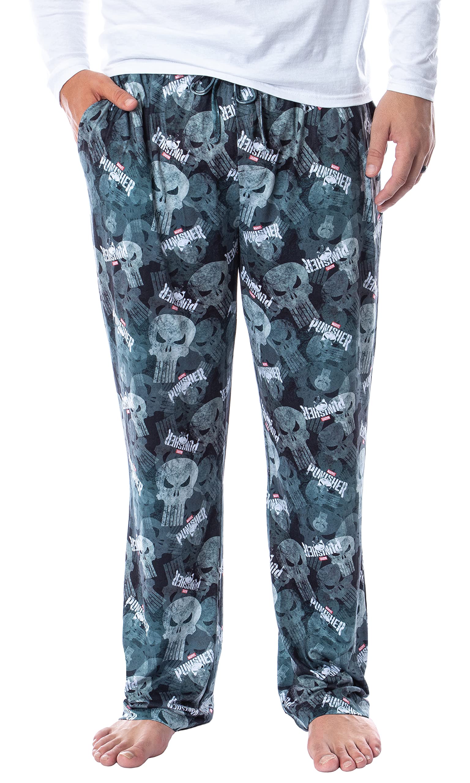Idée cadeau homme le pantalon de pyjama Punisher Marvel taille S gris - 6
