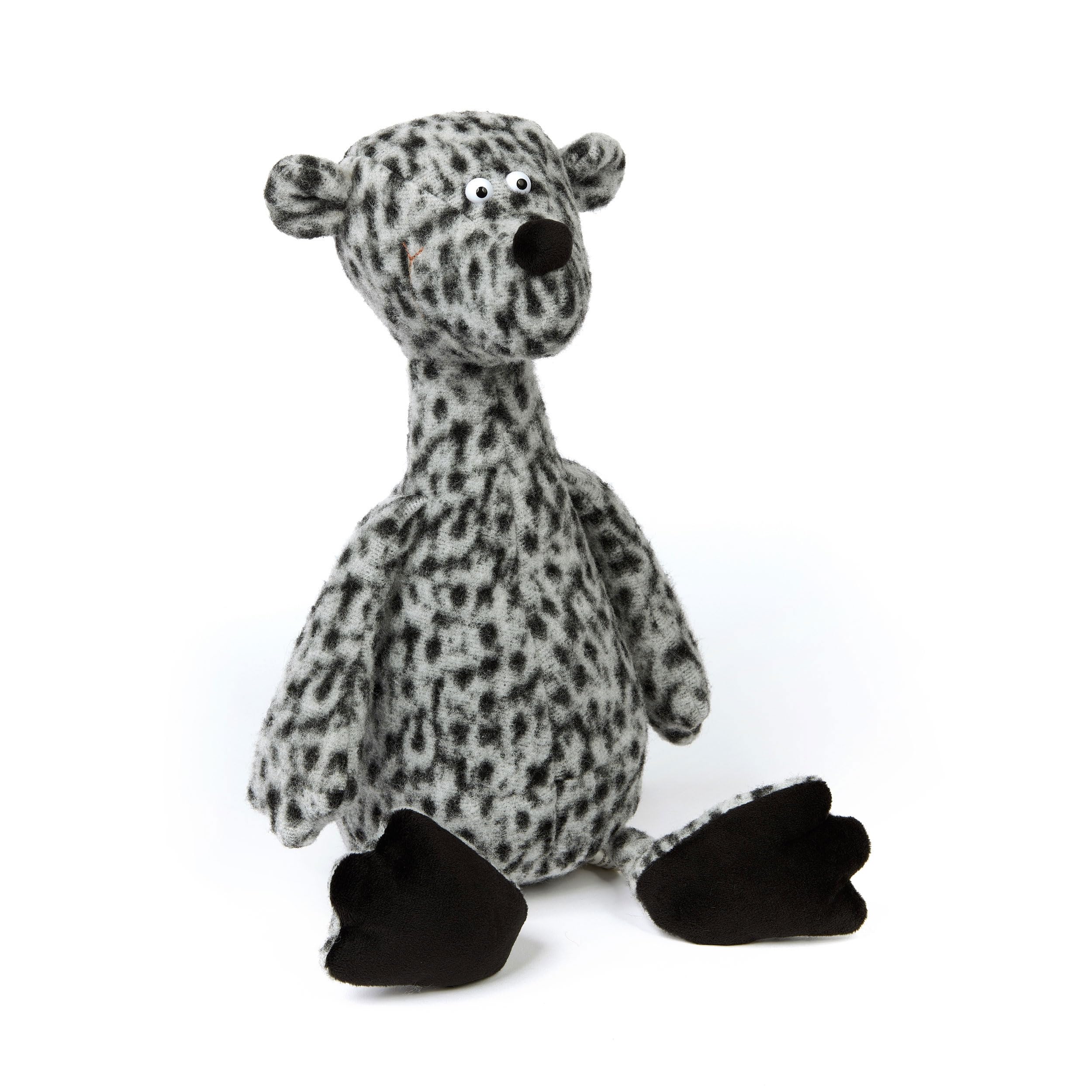 sigikid 39698 Bär ACH Good! Editon 23,BeastsTown Kuscheltier: Sammeln,Schenken,Spielen,Schmusen Kinder Erwachsene von 2-99 Jahren,Grau-gescheckt/Bär,36x13x12cm