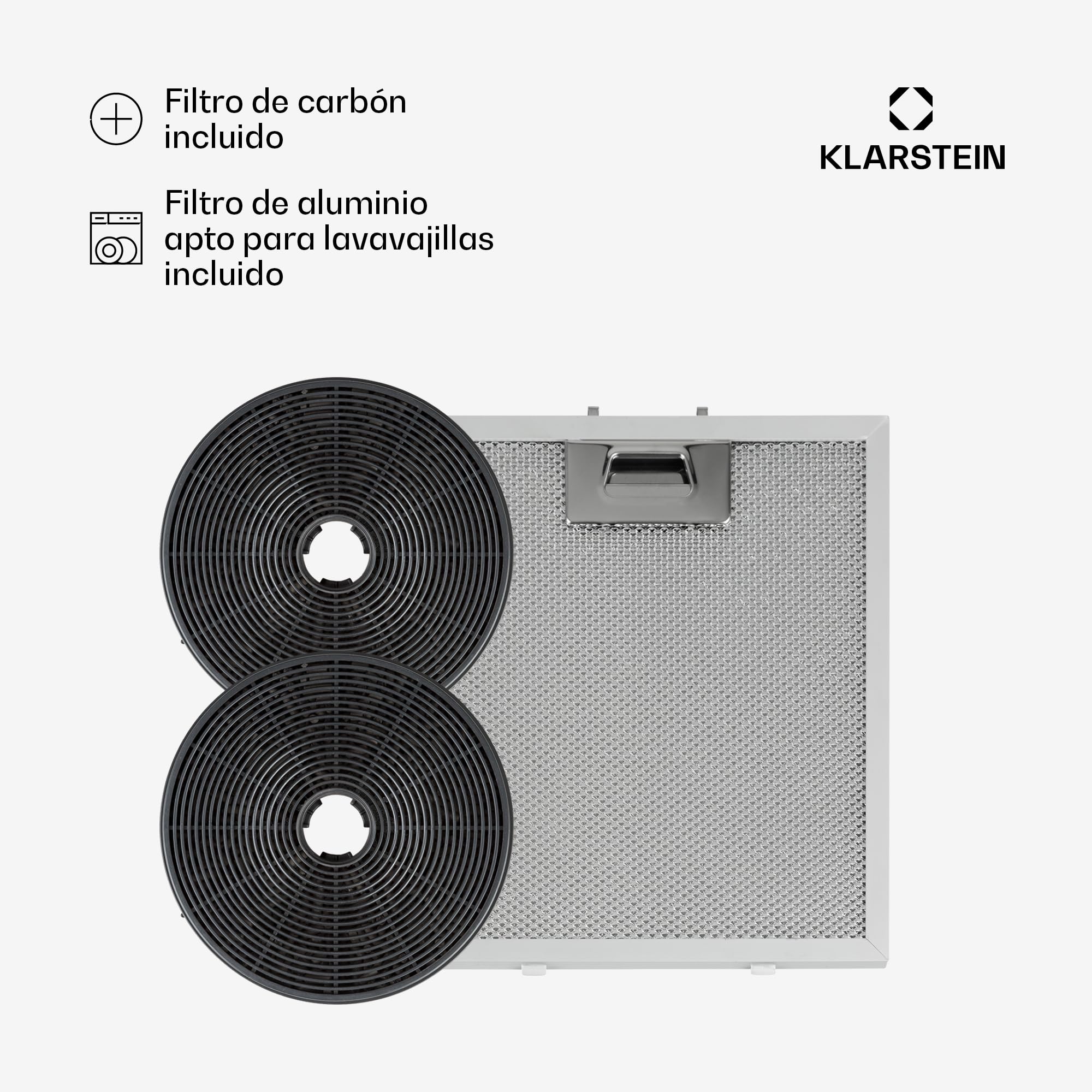 Klarstein Skyfall Smart – Extractor de humo tipo isla, campana aislada, control por aplicación móvil, 45 x 42 cm (ØxB), ventilación y extracción, 3 niveles, 402 m³/h iluminación LED, clase C, negro