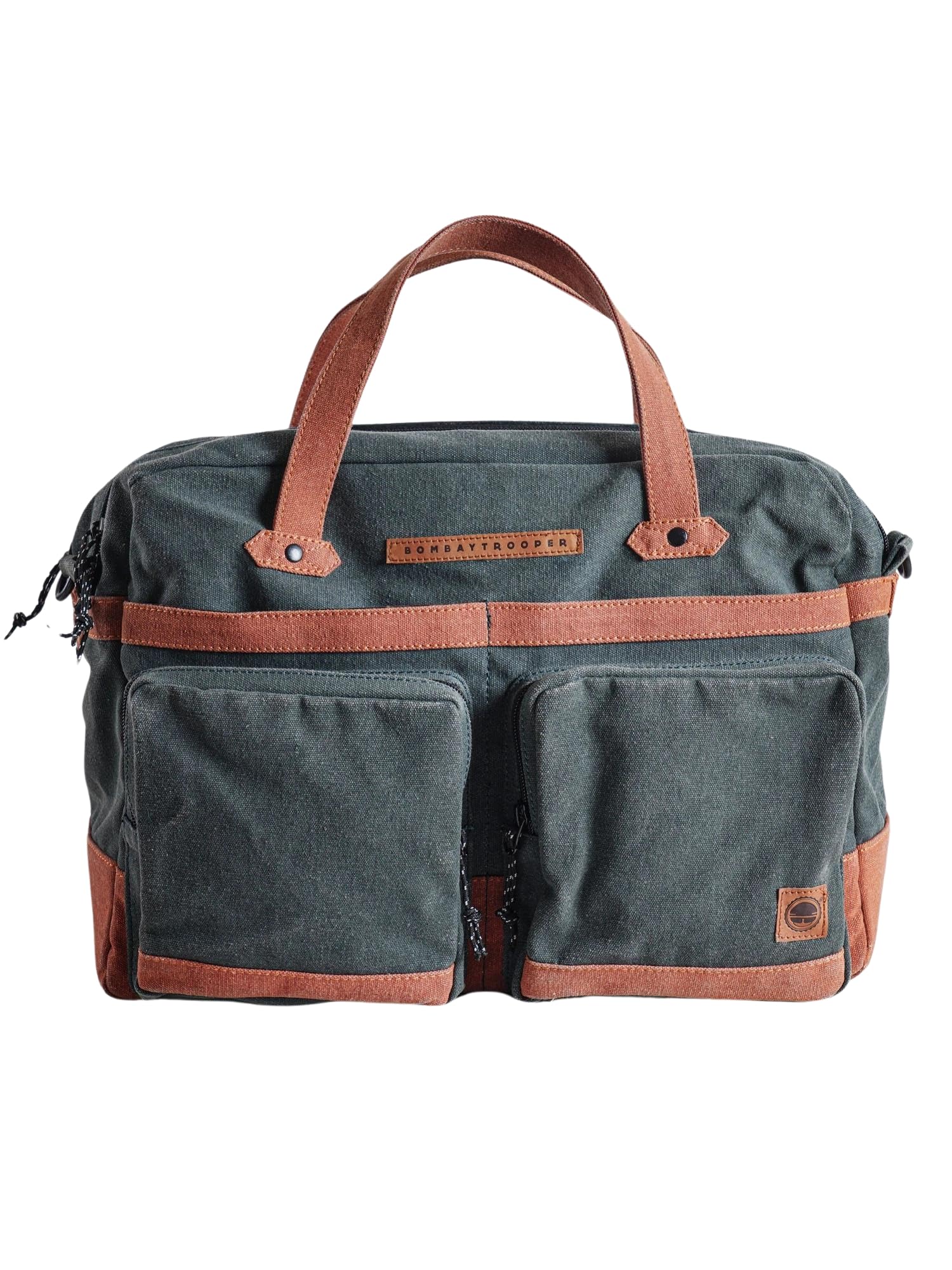 Bombay Trooper Whiskey Messenger: Sustainable Upcycled Canvas Laptop Bag for Men & Women | Eco-Friendly & Stylish Laptop Backpack - Orange (B0DF6HXL4X) Amazon Price History, Amazon Price Tracker