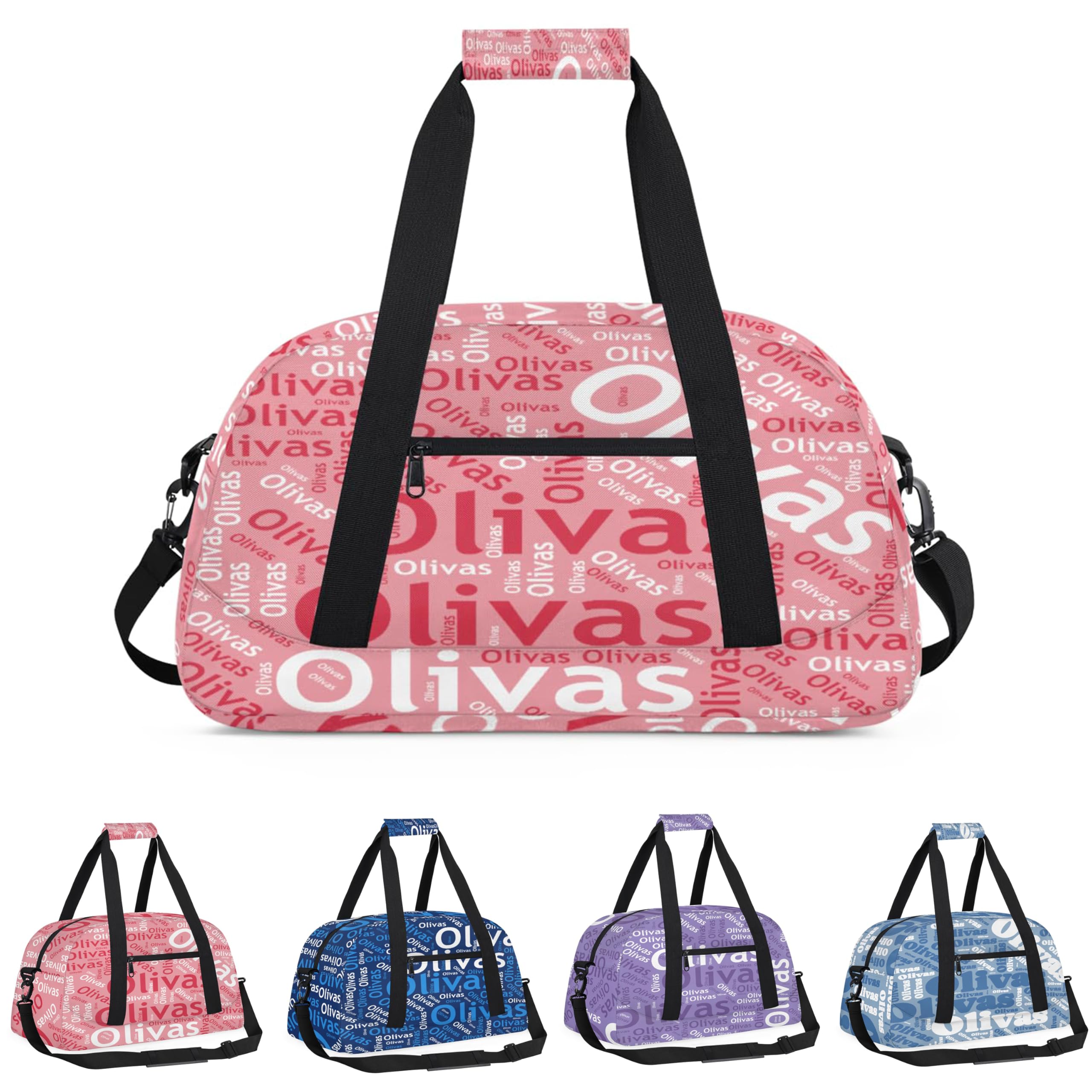 Personalized Dance Bag Gymnastics Bag for Girl, Custom Sport Duffel Bag for Boy, Kids Gym Bag Weekender Bags for Travel Sport Red White