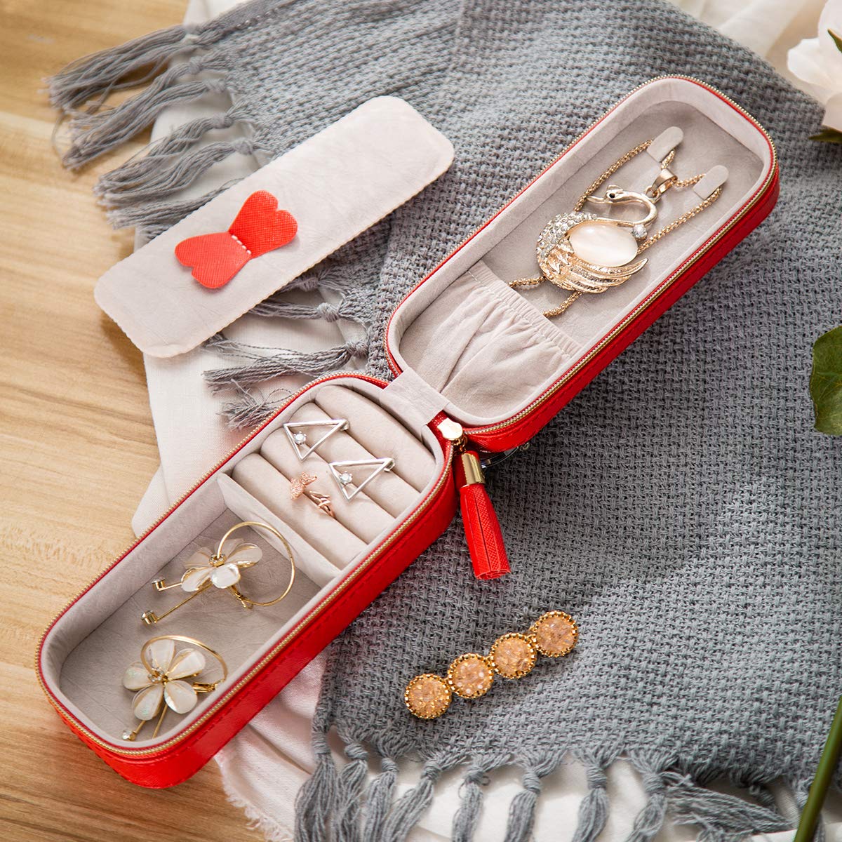 Boîte à Bijoux En Bois Avec Serrure, Vintage Fait à La Main, Coffre Au Trésor, Mini Conteneur, Anneau De Boucles D'oreilles, Porte-bijoux, Boîte De Rangement