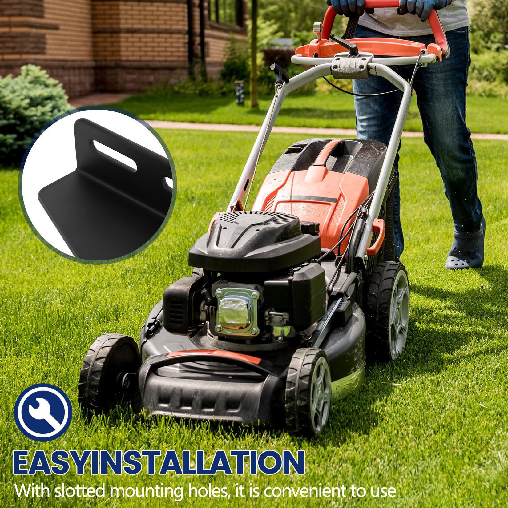 1 Set Attelage Remorque Tracteur Tondeus, Attelage Tracteur Tondeuse à Rayon de Braquage Zéro Universel (7,6-15,2 cm, entraxe de 1,9 cm) - 5