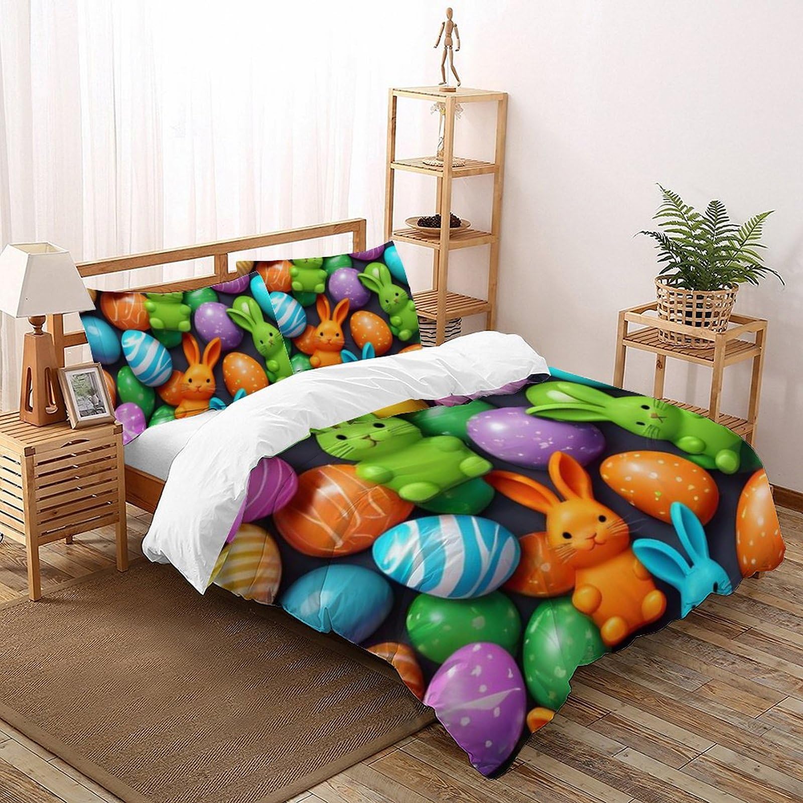 Parure de lit king oeufs de dragon microfibre finition haut de gamme