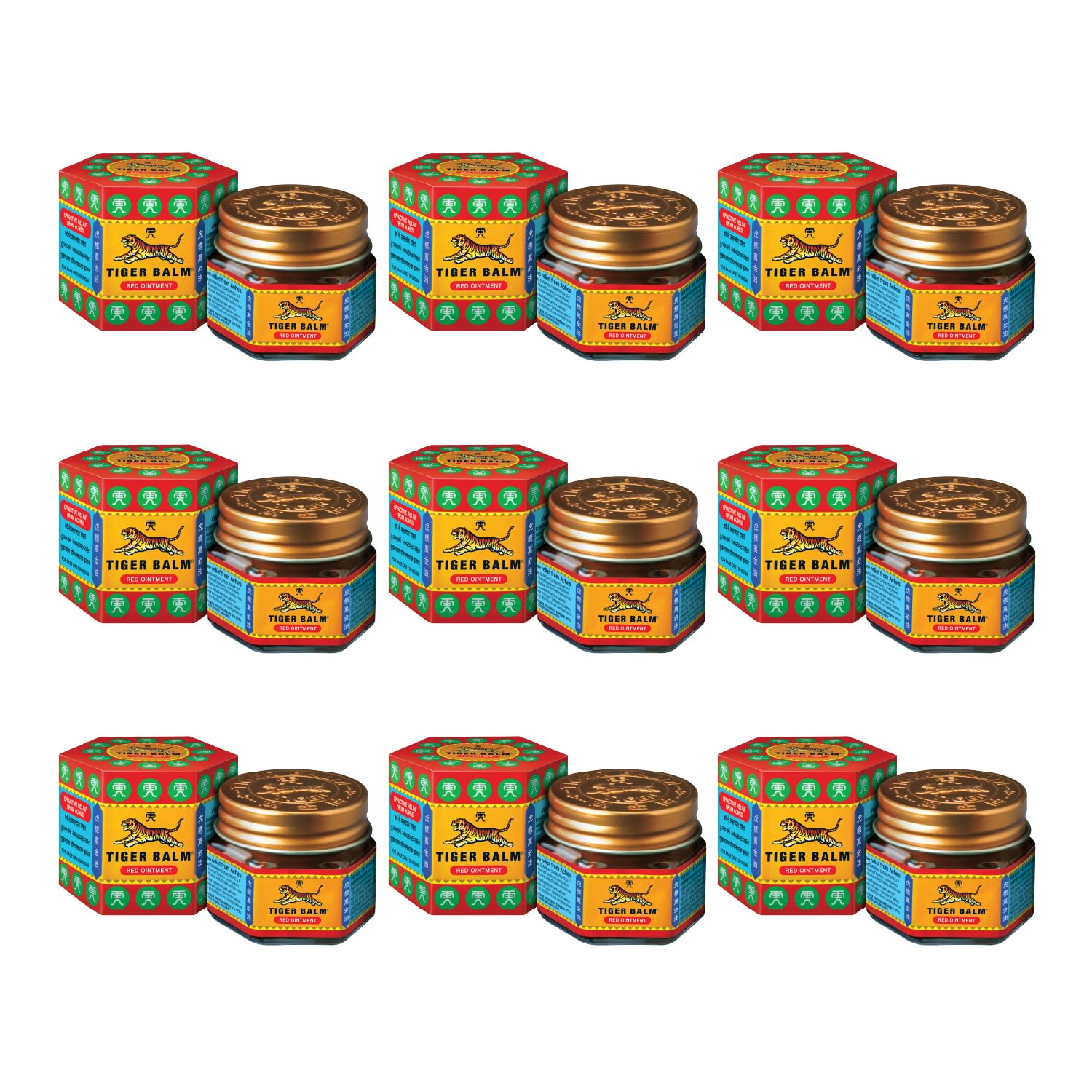 Red Ointment | 21ml each | Pack of 9 | Ayurvedic Pain Relief Balm | for Effective Relief from Back Pain, Body Pain, Knee Pain, Muscular Ache & Sprain | Combo Pack