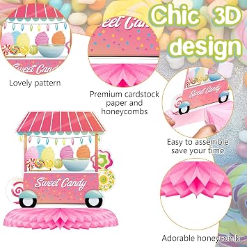 10 Pcs Candy Party Decorations Candyland Table Decor Welcome to Candyland