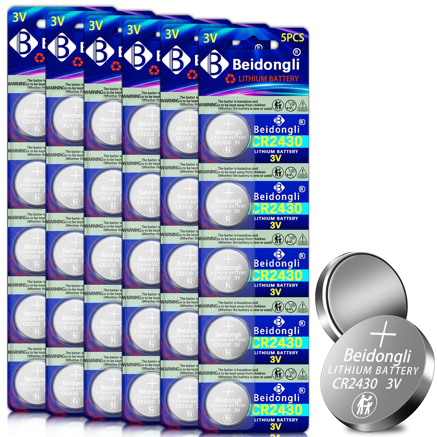 CR2430 3V Lithium Button Cell CR 2430 Batteries Pack of 30-image-44
