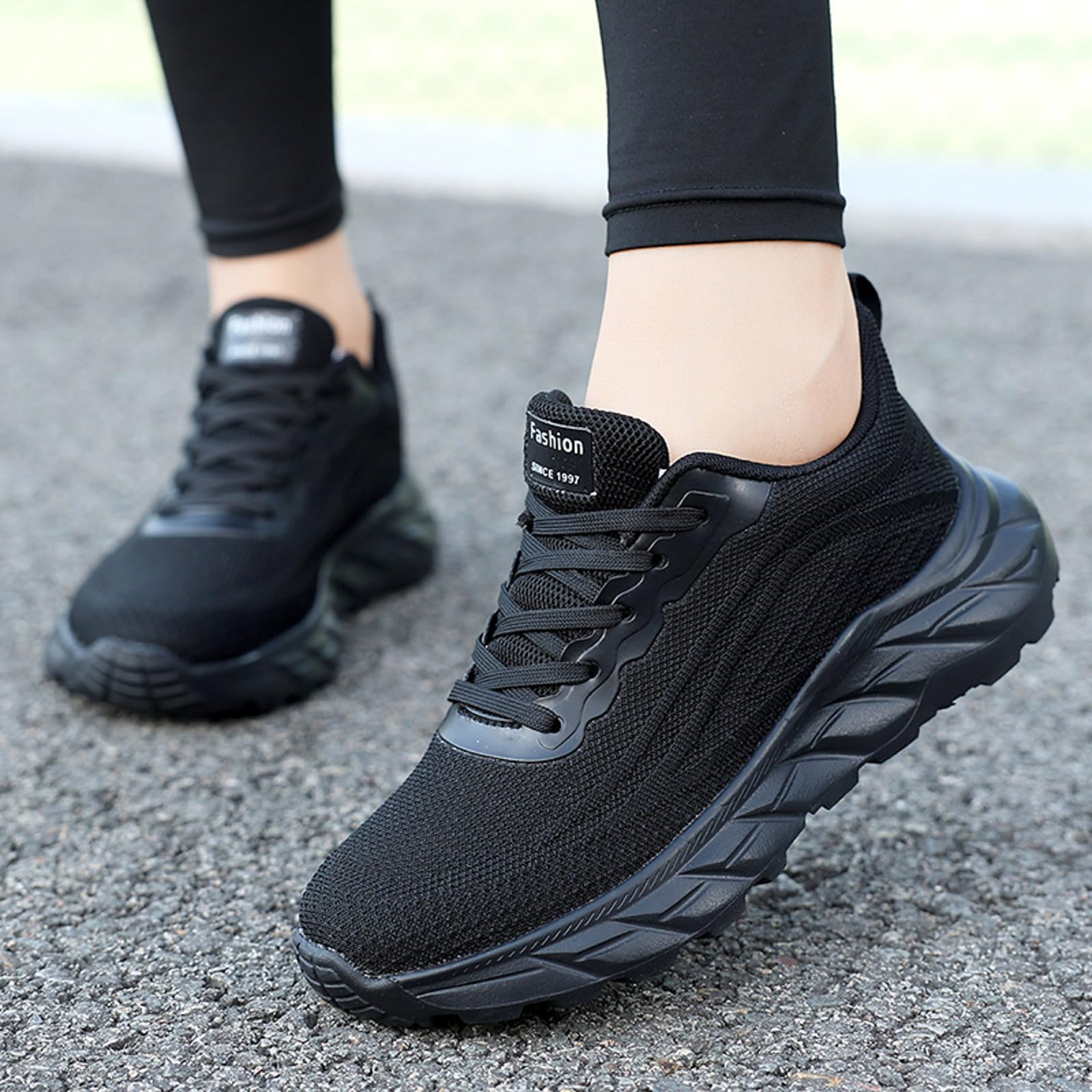 Zapatillas deportivas para mujer, ligeras, transpirables, cómodas, antideslizantes, para correr, atléticas, para el tiempo libre, con suela plana, para senderismo, entrenamiento, con cordones